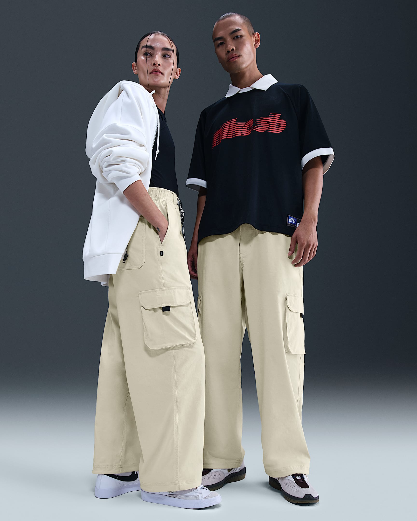 Nike SB Kearny 速干工装滑板长裤 - 浅卡其/白色