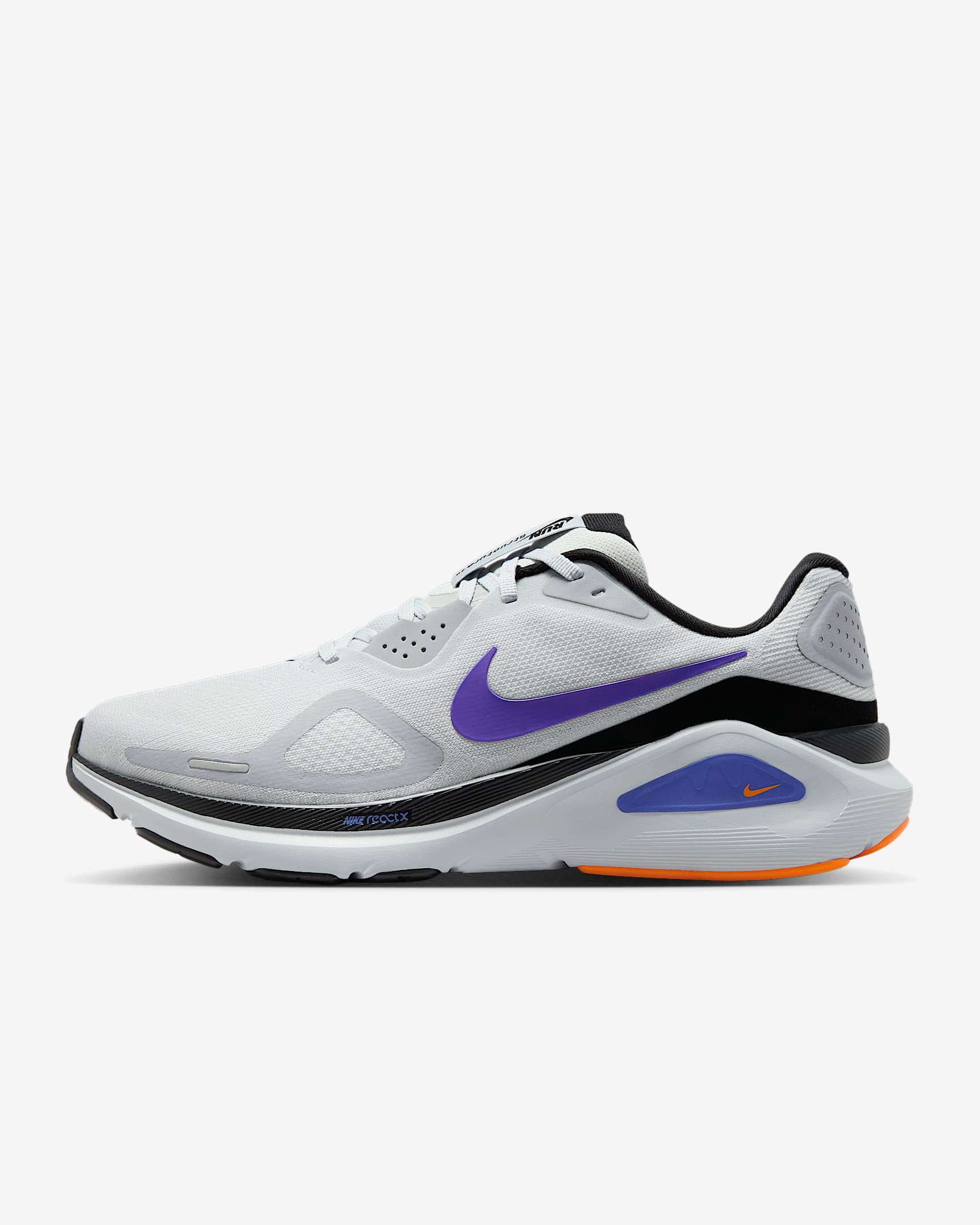 Nike Structure 26 耐克稳程男子公路跑步鞋 - 白金色/狼灰/荷兰橙/波斯紫