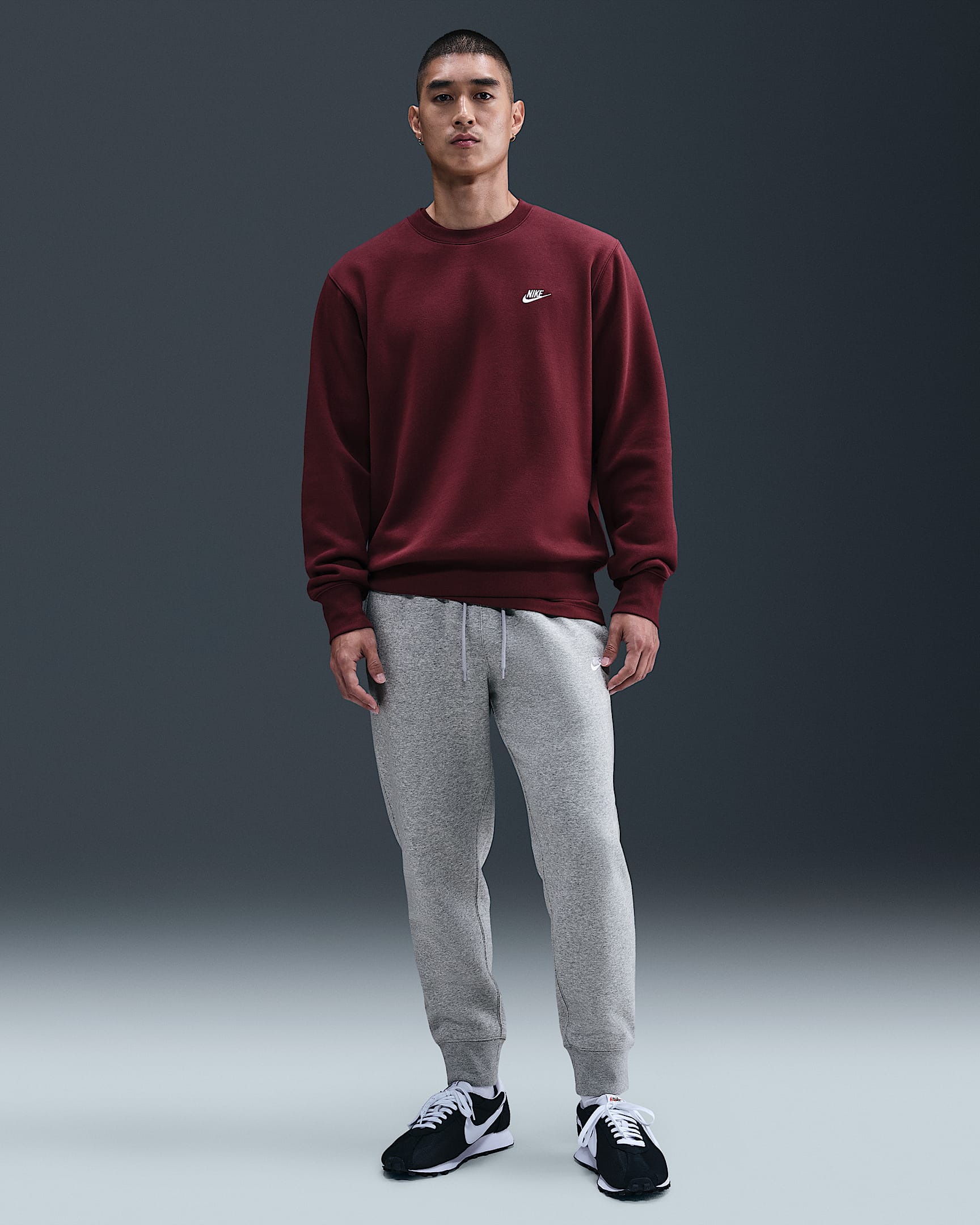 Nike Club 男子加绒长裤 - 调色暗灰/浅烟灰/白色