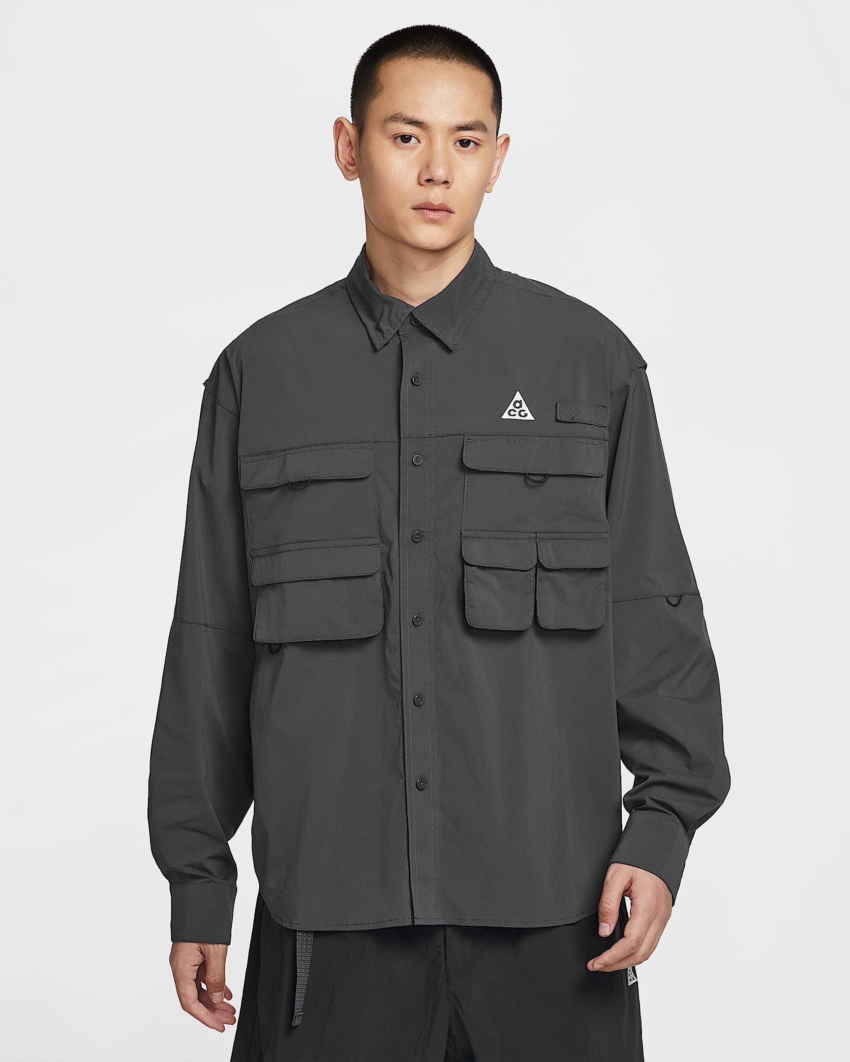 Nike ACG "Orb Weaver" Dri-FIT ADV 男子防晒速干长袖衬衫 - 煤黑/山峰白/山峰白