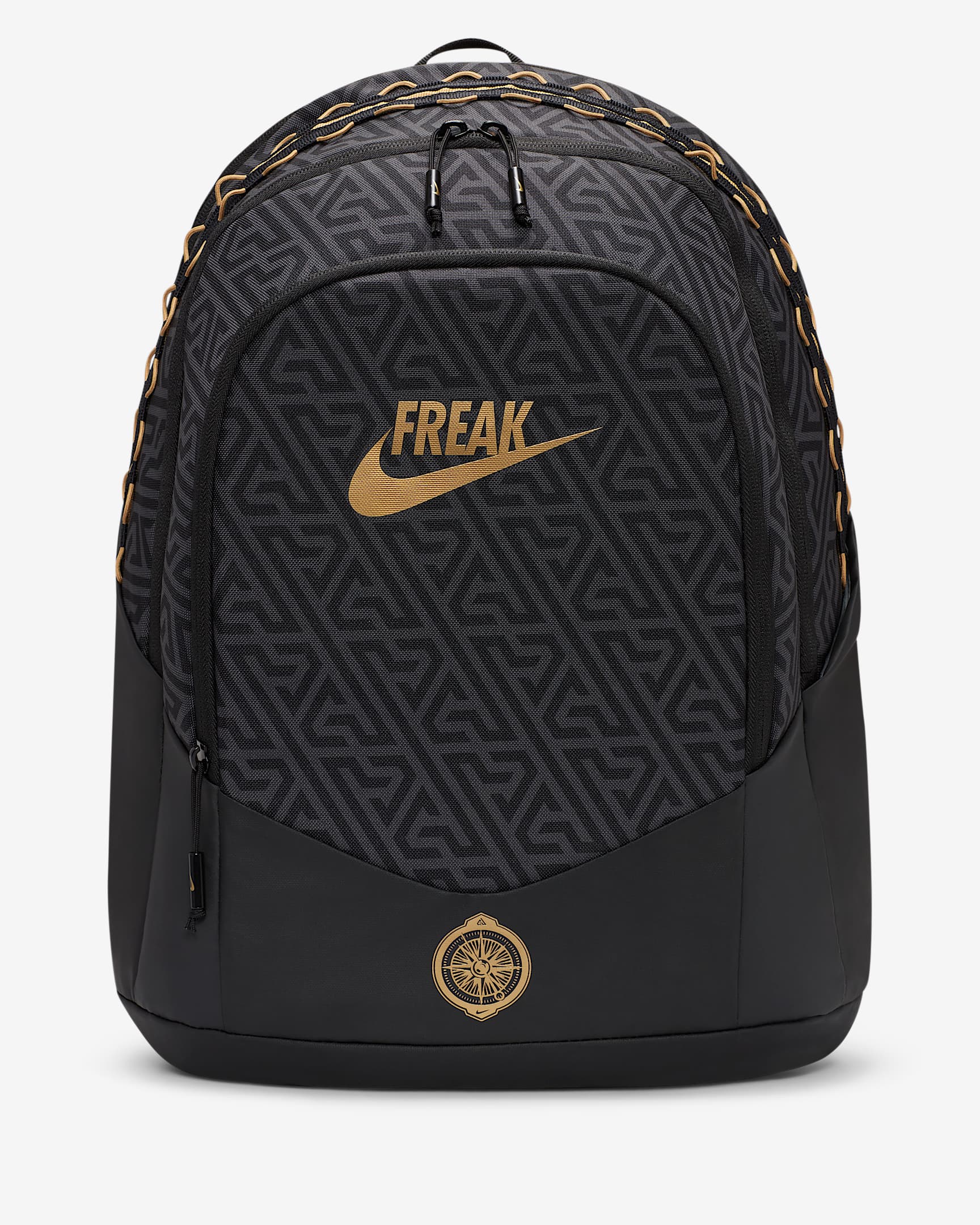 Giannis 双肩包 - 黑/黑/金属色