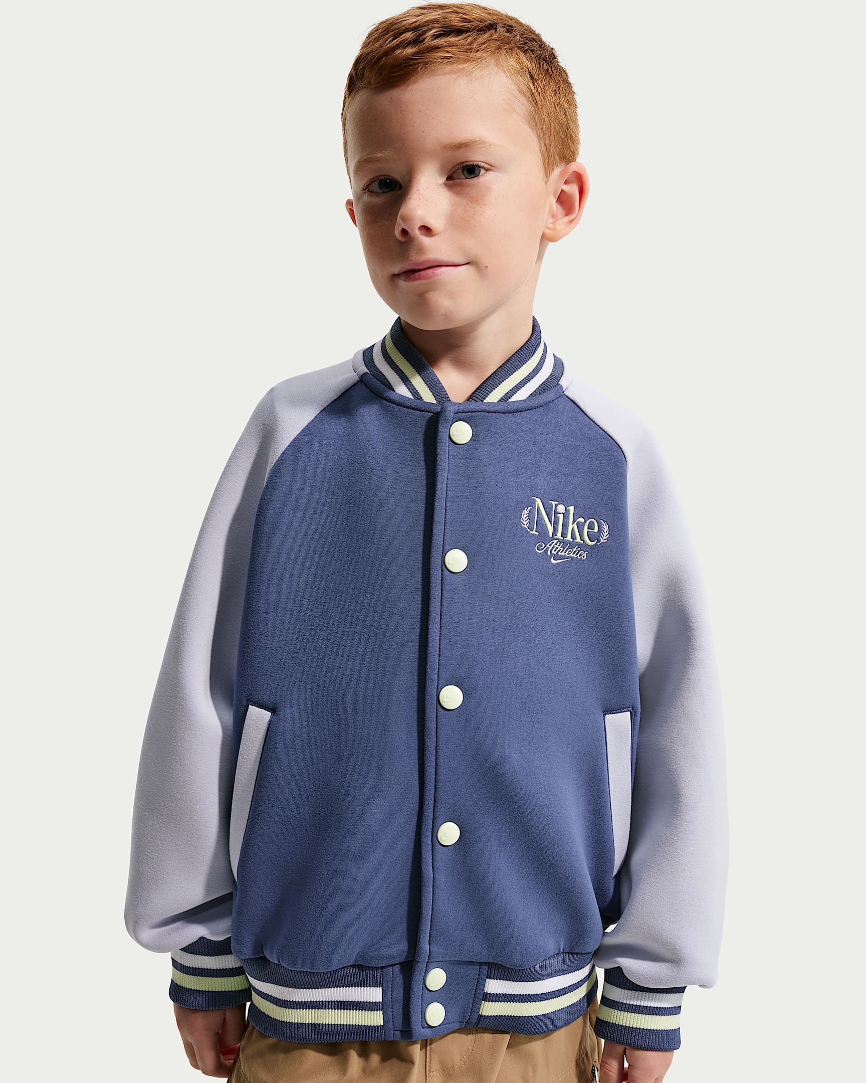 Nike 幼童针织夹克 - 幻影/蓝色/黄色/黄色