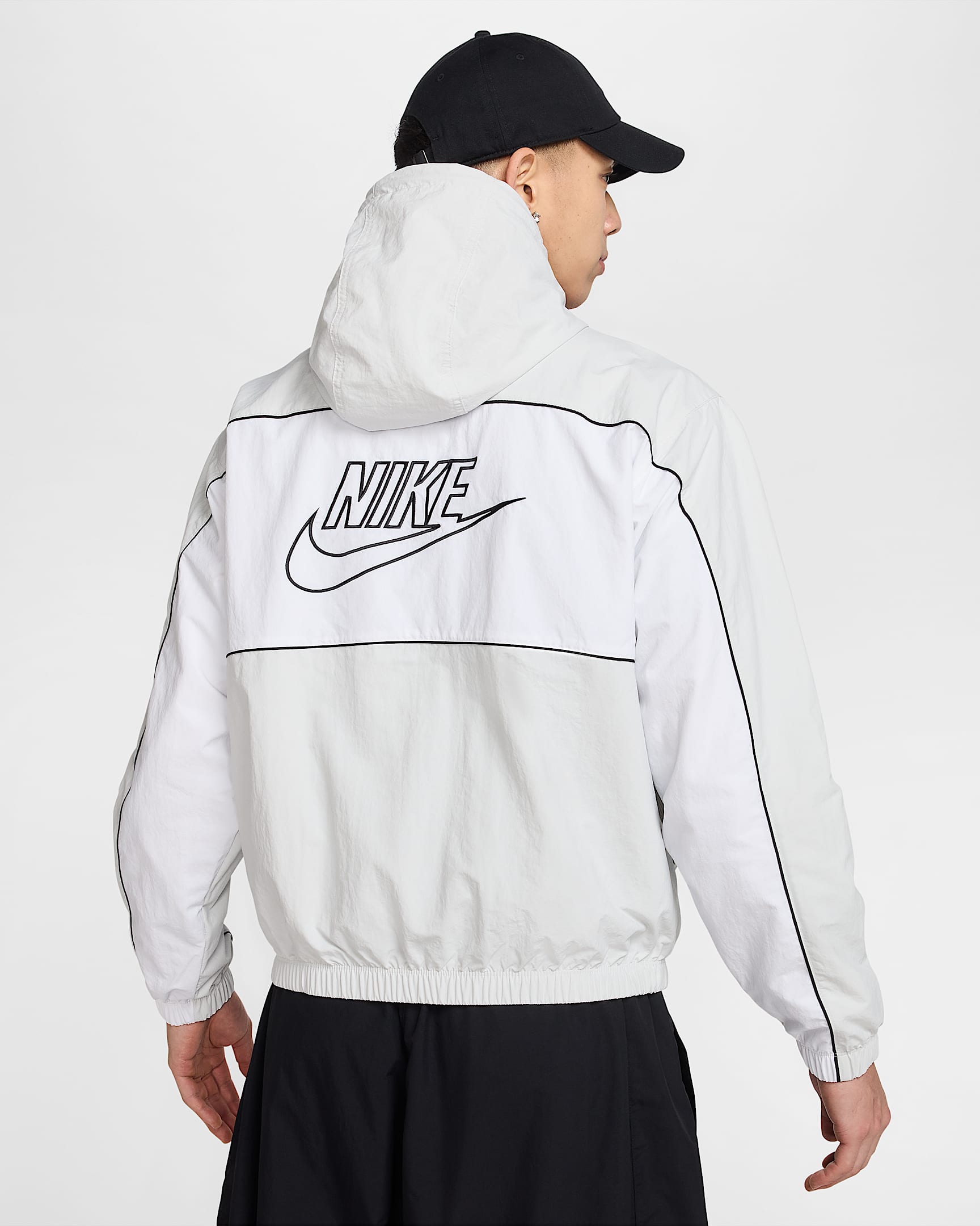Nike Club 男子连帽复古夹克 - 尘光子色/白色/白色