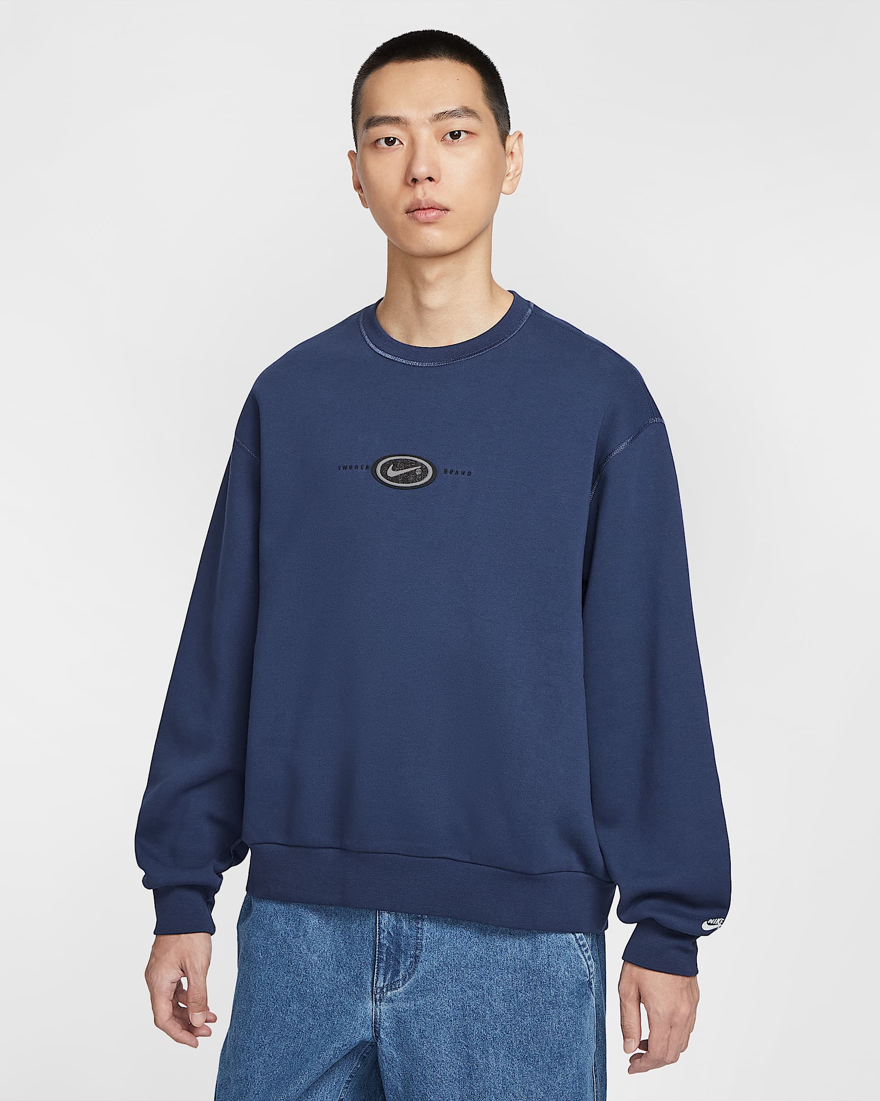 Nike SB x Eric Koston 男子加绒滑板圆领上衣 - 深藏青