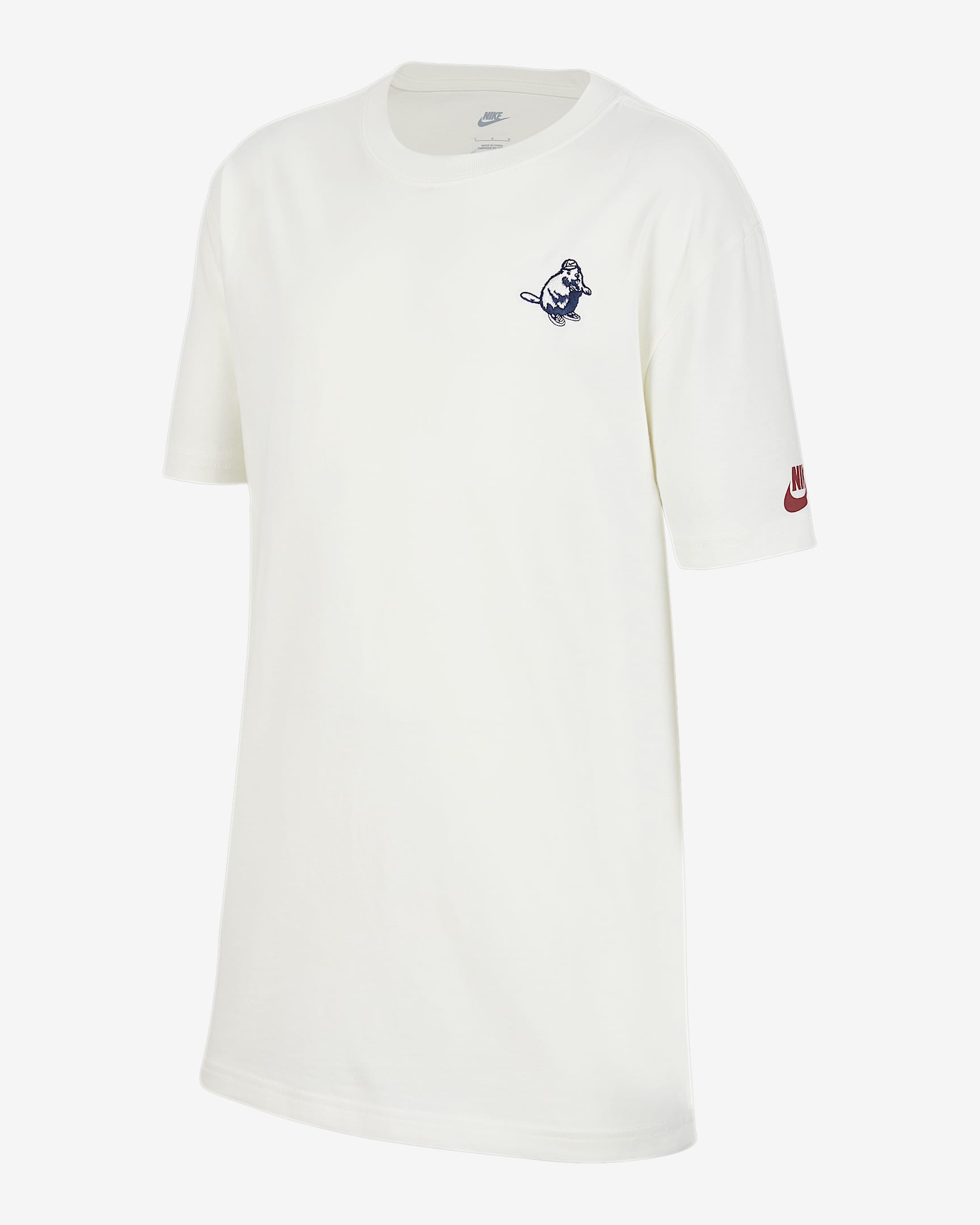 Nike Sportswear 大童宽松复古T恤 - 帆白