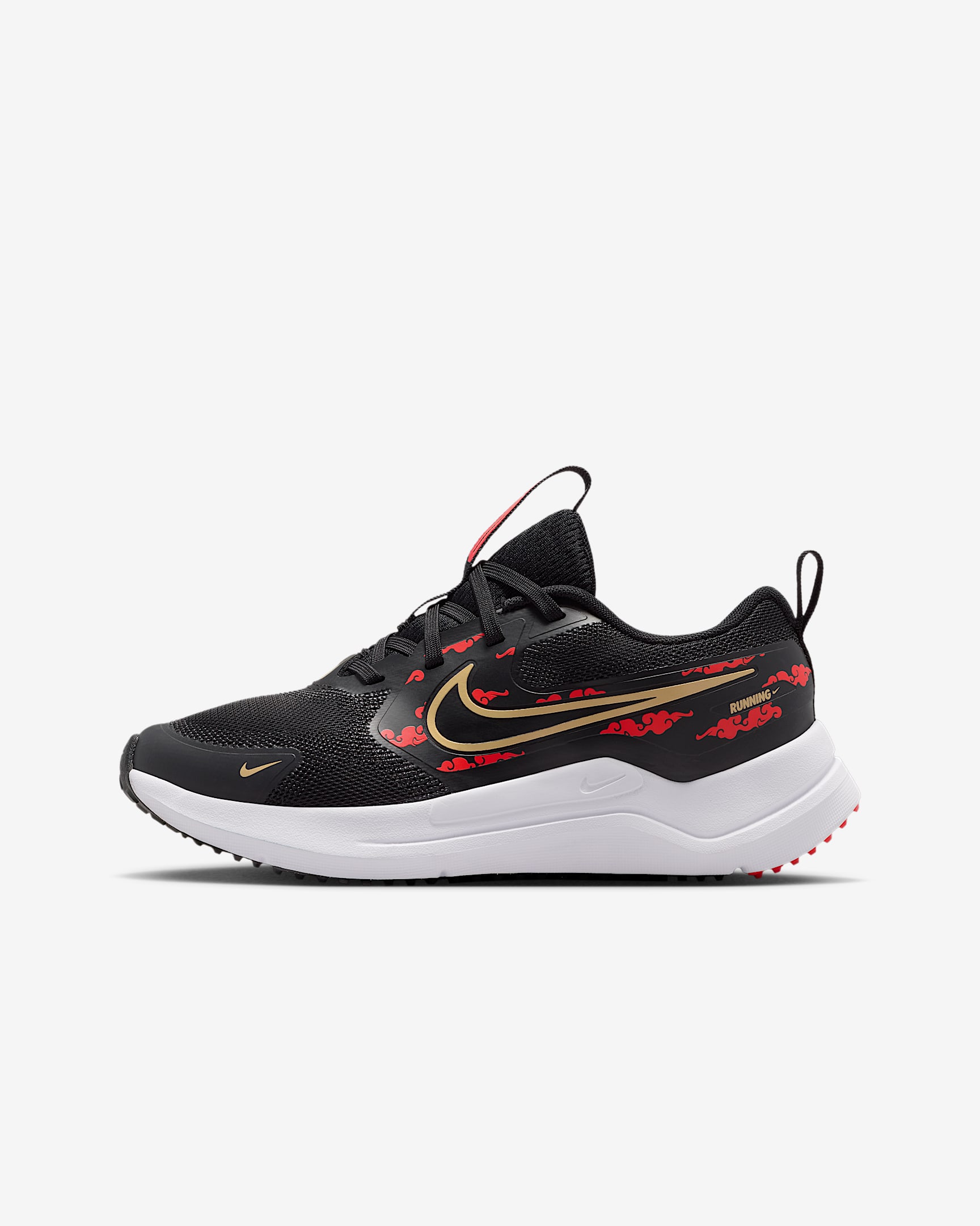Nike Cosmic Runner 耐克宇宙一号大童公路跑步鞋 - 黑/大学红/金属色