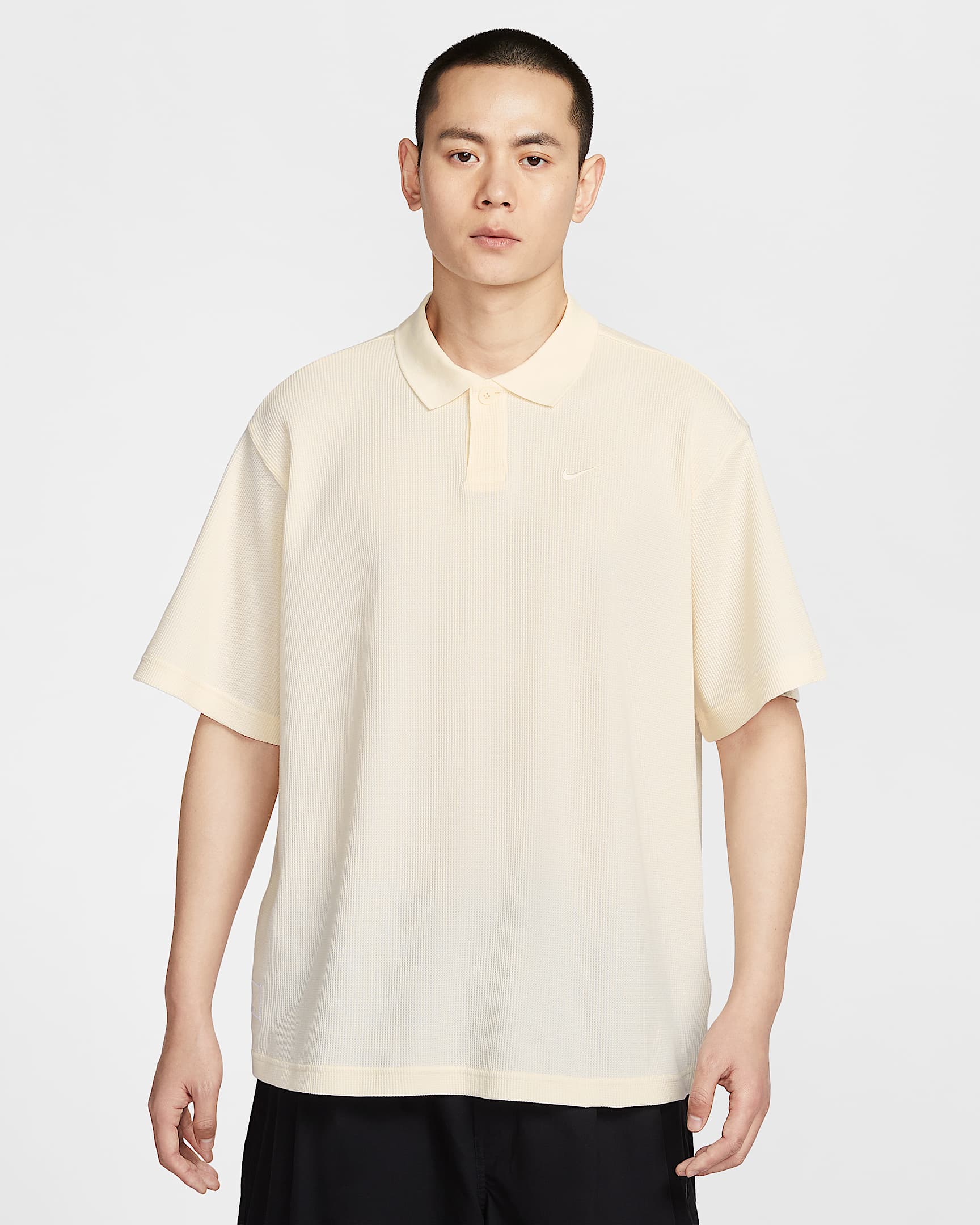Nike Club 男子 Oversize 风翻领T恤 - 淡象牙白