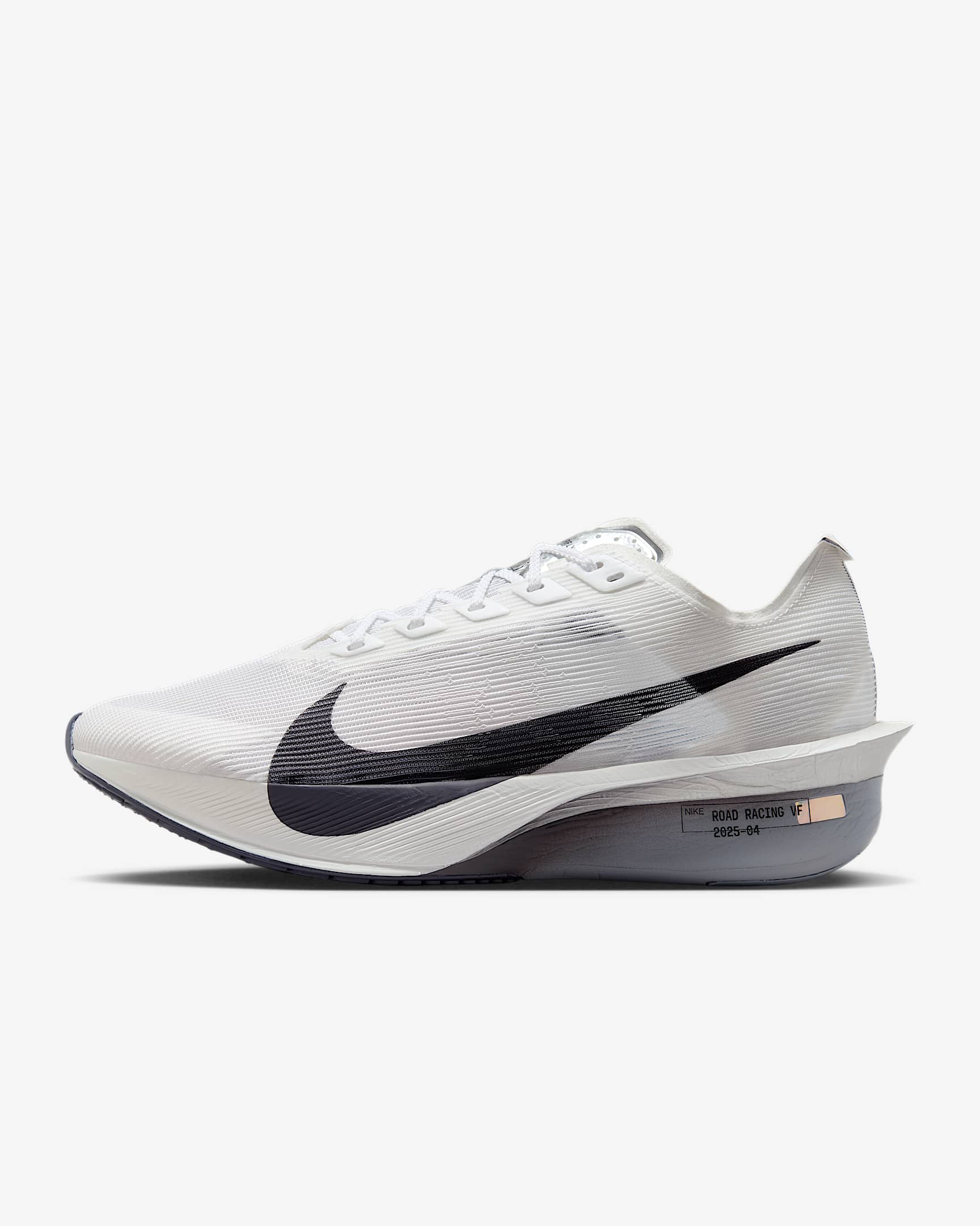 Nike Vaporfly 4 女子轻量公路竞速跑步鞋 - 白色/薄雾黑蓝/白金色/铁架黑