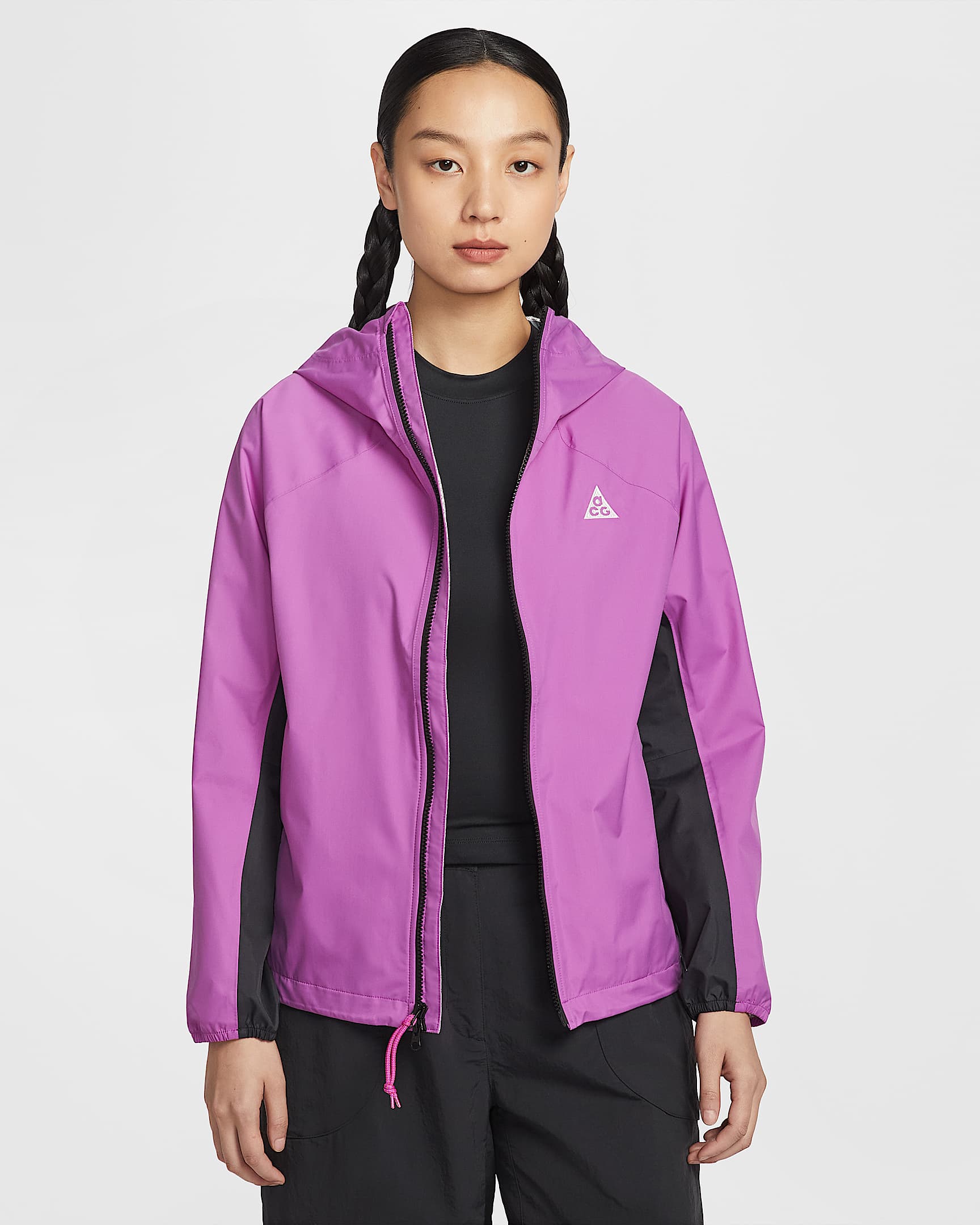 Nike ACG "Phantazma" Storm-FIT ADV 2.5L 女子防风防水夹克硬壳冲锋衣 - 明亮紫/明亮紫/黑/山峰白