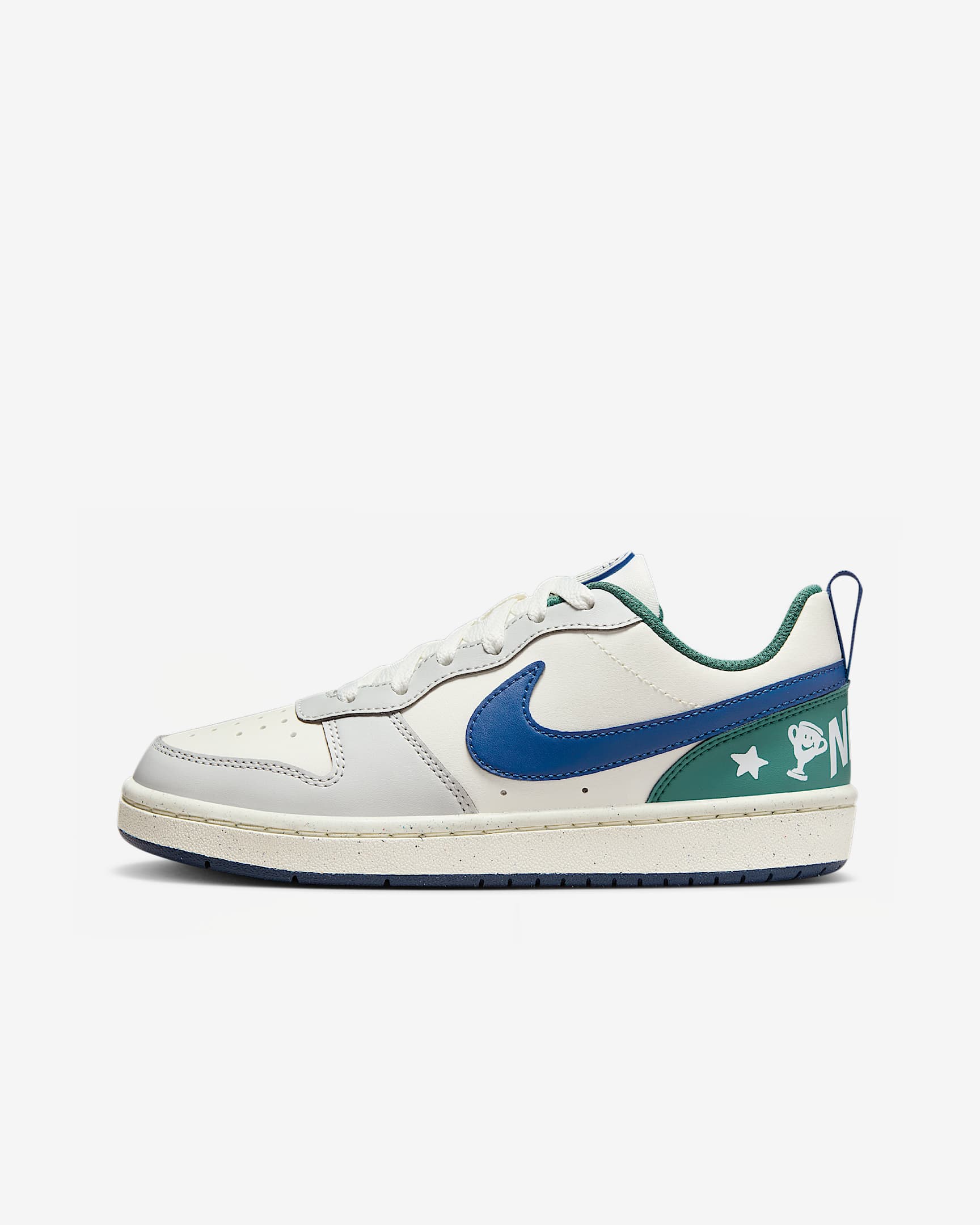 Nike Court Borough Low Recraft 耐克酷菠萝大童运动鞋 - 帆白/椰奶色/尘光子色/庭蓝