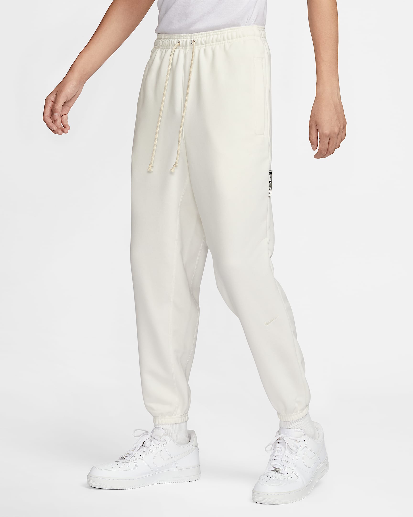 Nike Standard Issue Dri-FIT 男子法式毛圈速干篮球长裤 - 帆白/淡象牙白