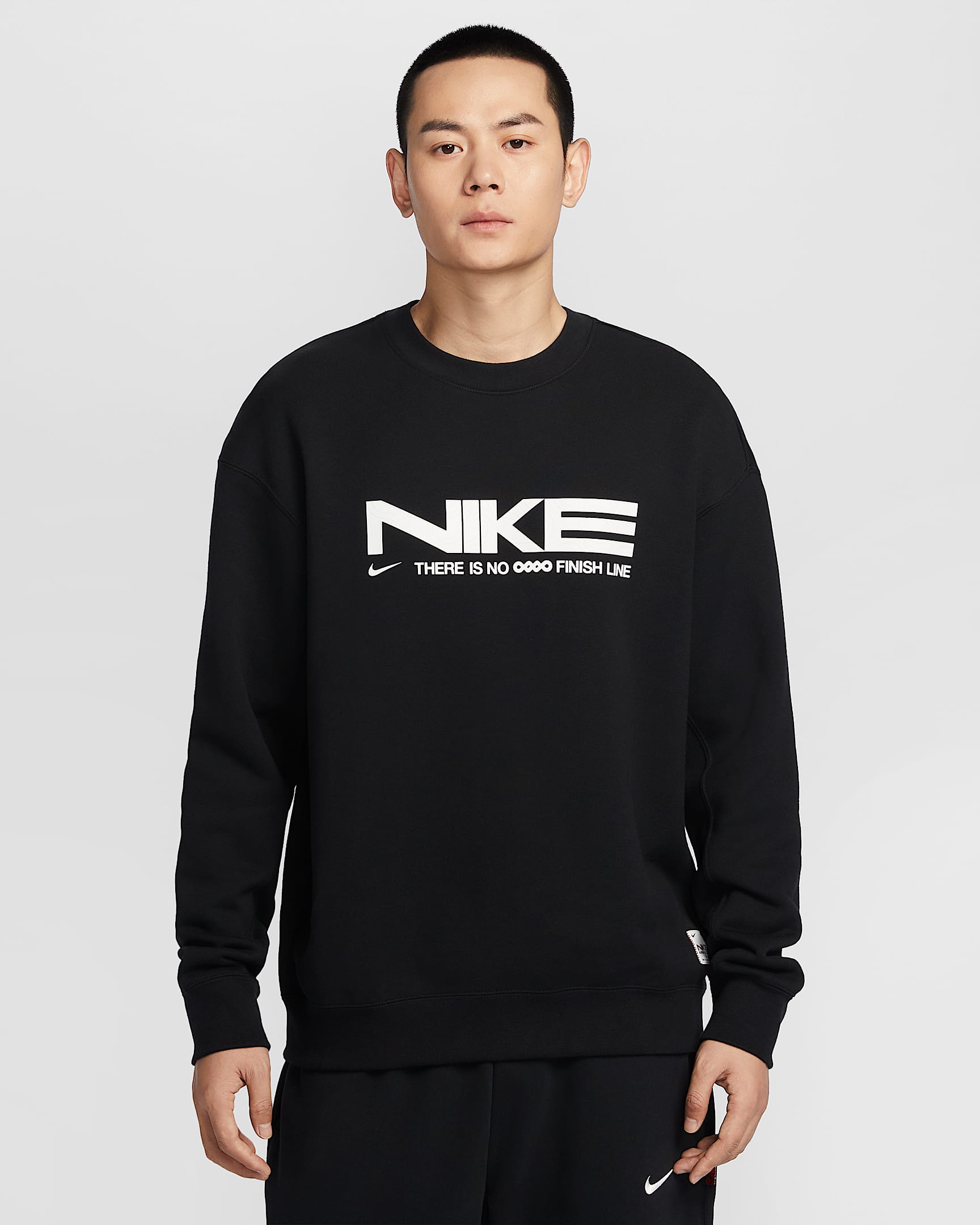 Nike Sportswear 耐克灵蛇迎新系列 Premium 男子薄绒运动衫 - 黑