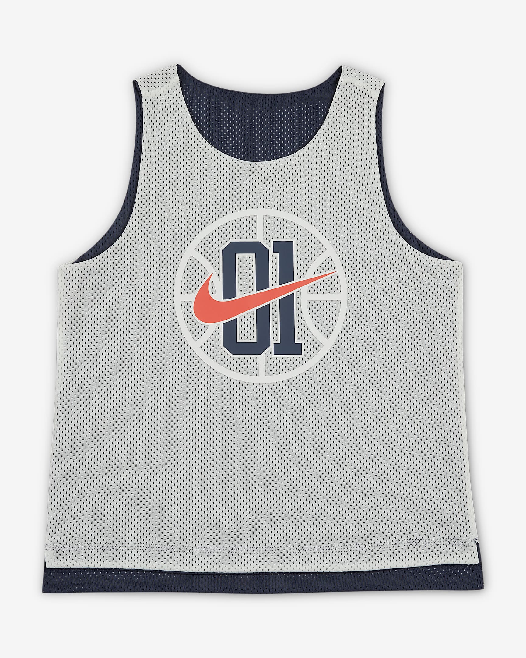 Nike "CHBL" 耐高篮球系列 Dri-FIT 幼童速干双面穿背心 - 帆白