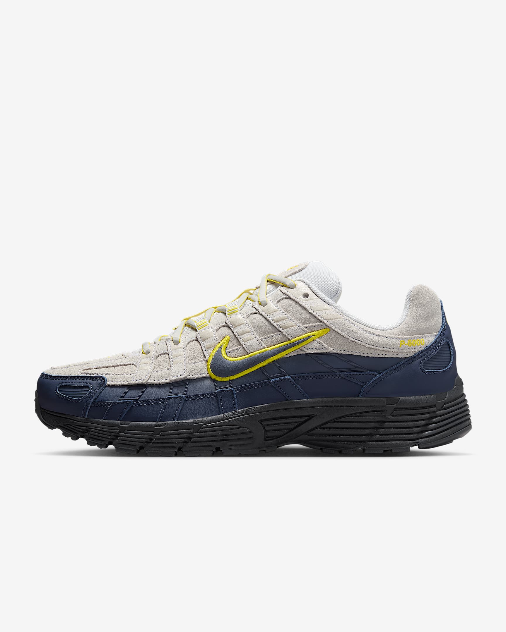 Nike P-6000 PRM 男子运动鞋 - 白色/闪电蓝/发光黄