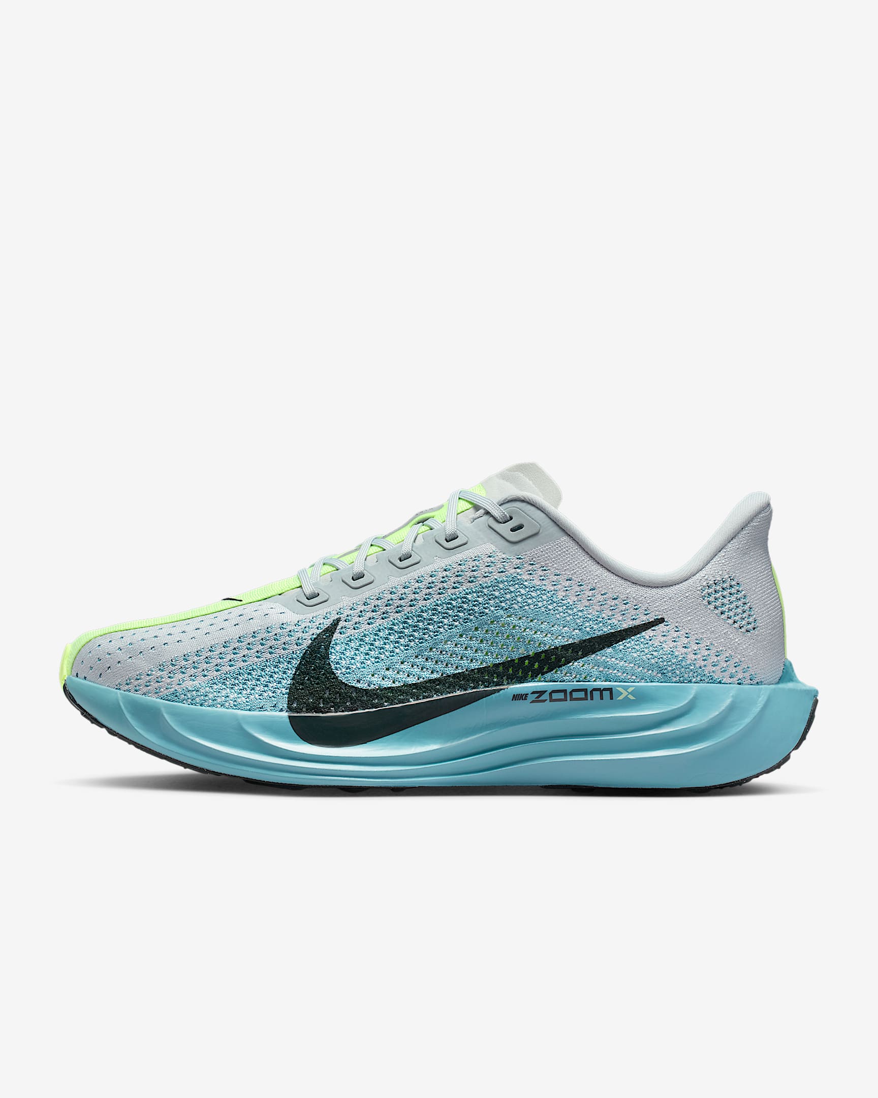 Nike Pegasus Plus 耐克超级飞马男子公路跑步鞋 - 白金色/牛仔蓝绿/微黄绿/海藻绿