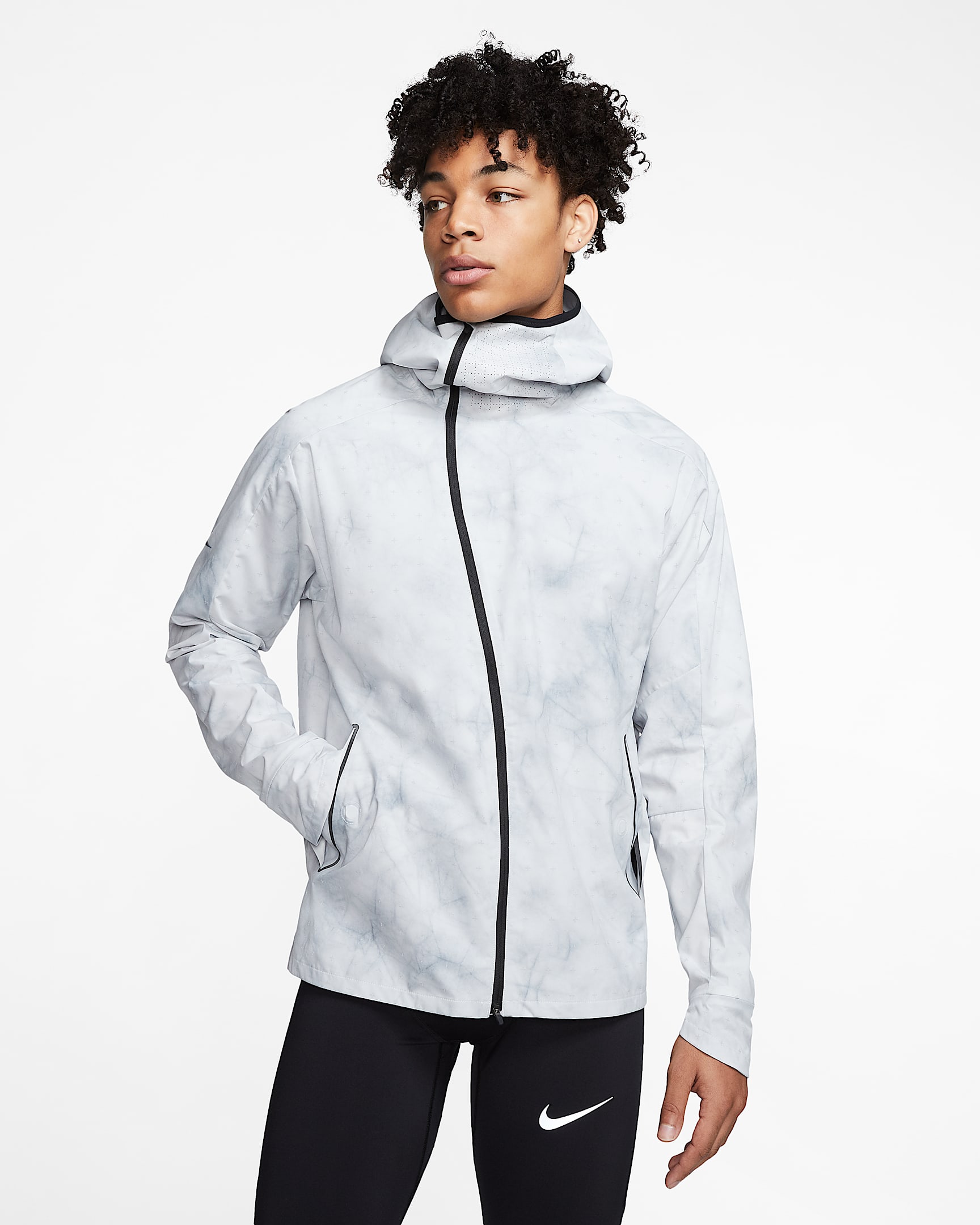 Nike Shield Tech Pack 男子跑步夹克 - 浅银灰