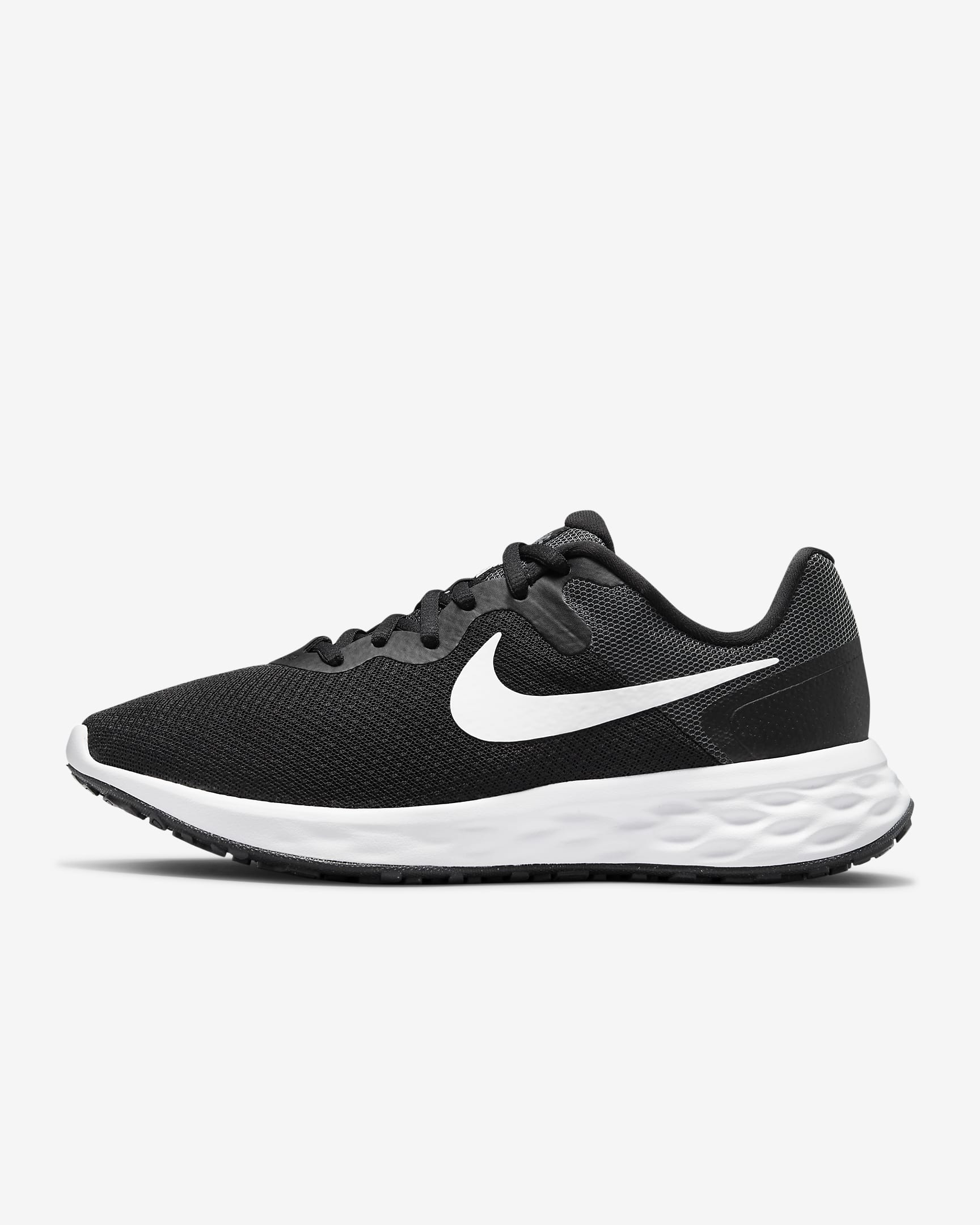 Nike Revolution 6 女子公路跑步鞋 - 黑/暗烟灰/冷灰/白色