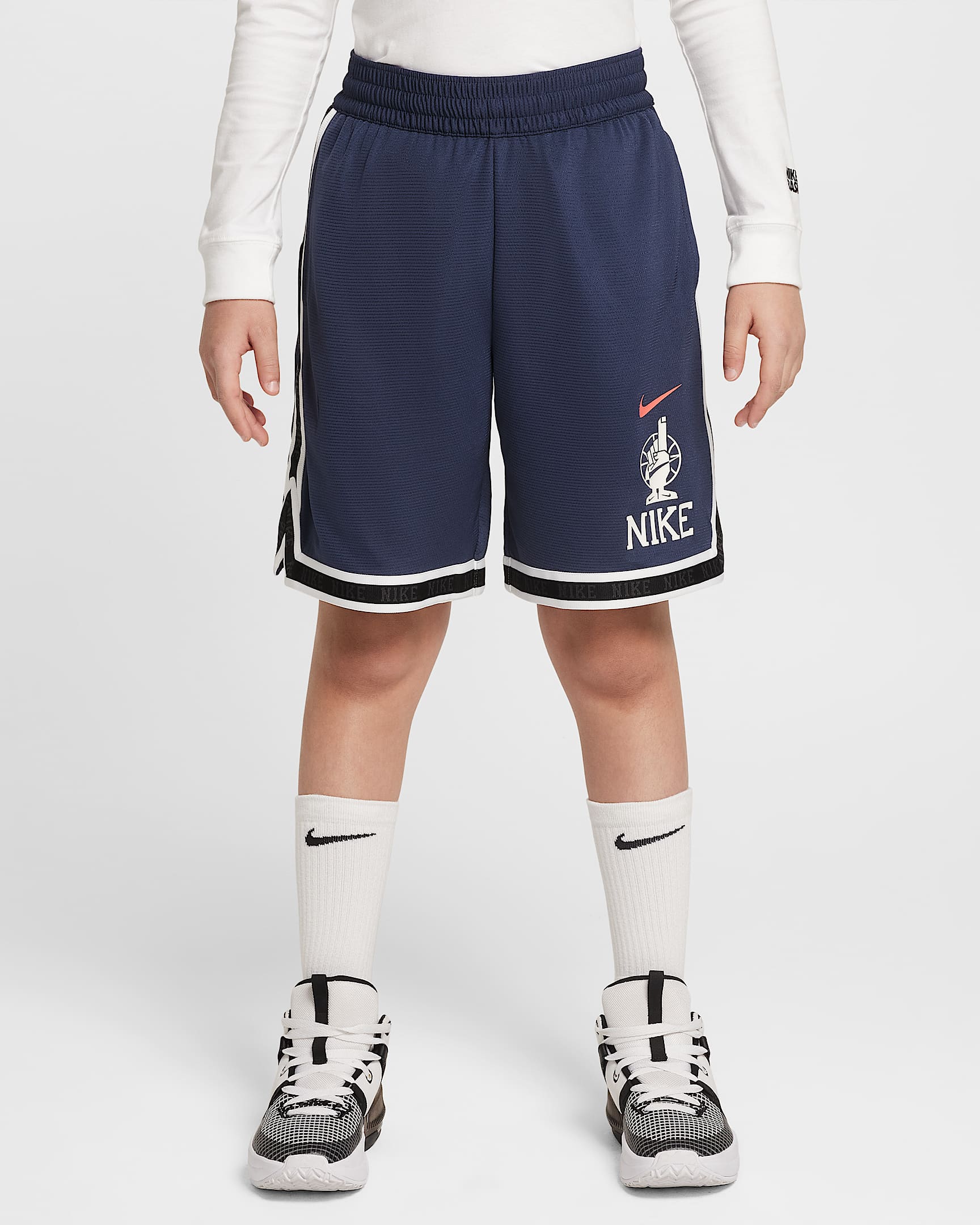 Nike DNA "CHBL" 耐高篮球系列 Dri-FIT 大童(男孩)速干篮球短裤(无衬裤) - 闪电蓝