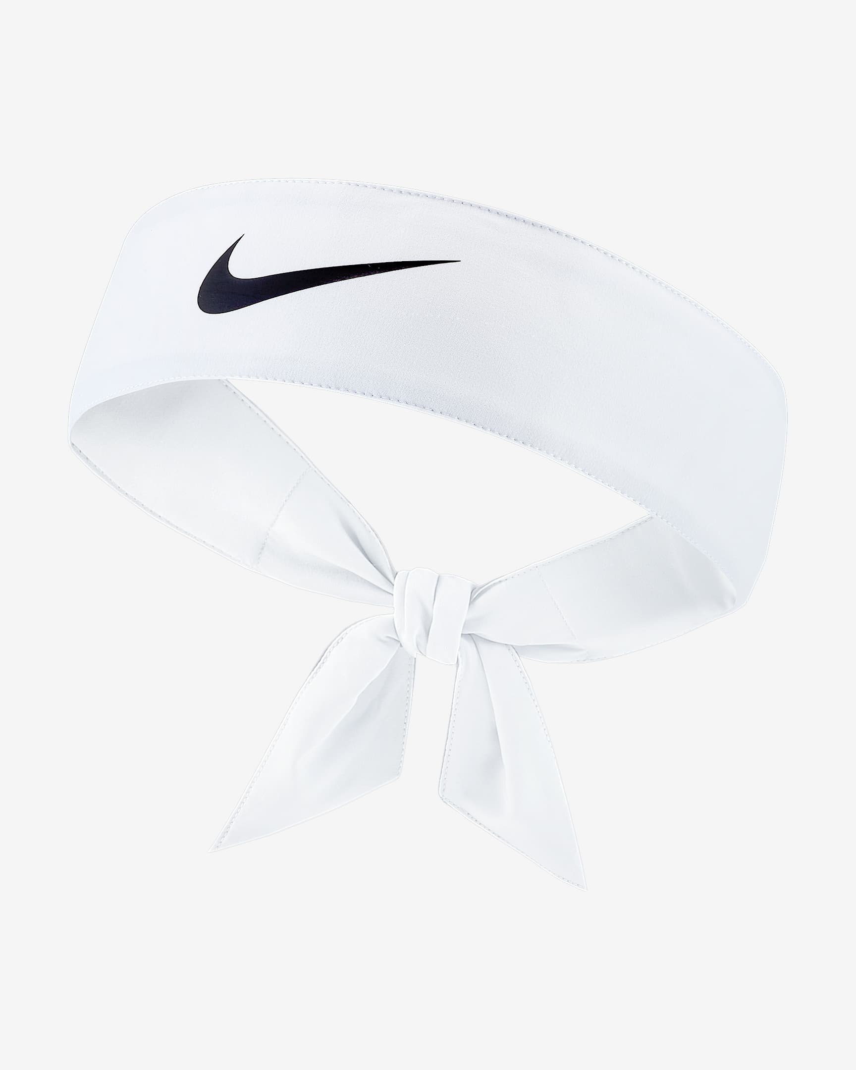 NikeCourt 速干网球头带（1 条） - 白色/黑