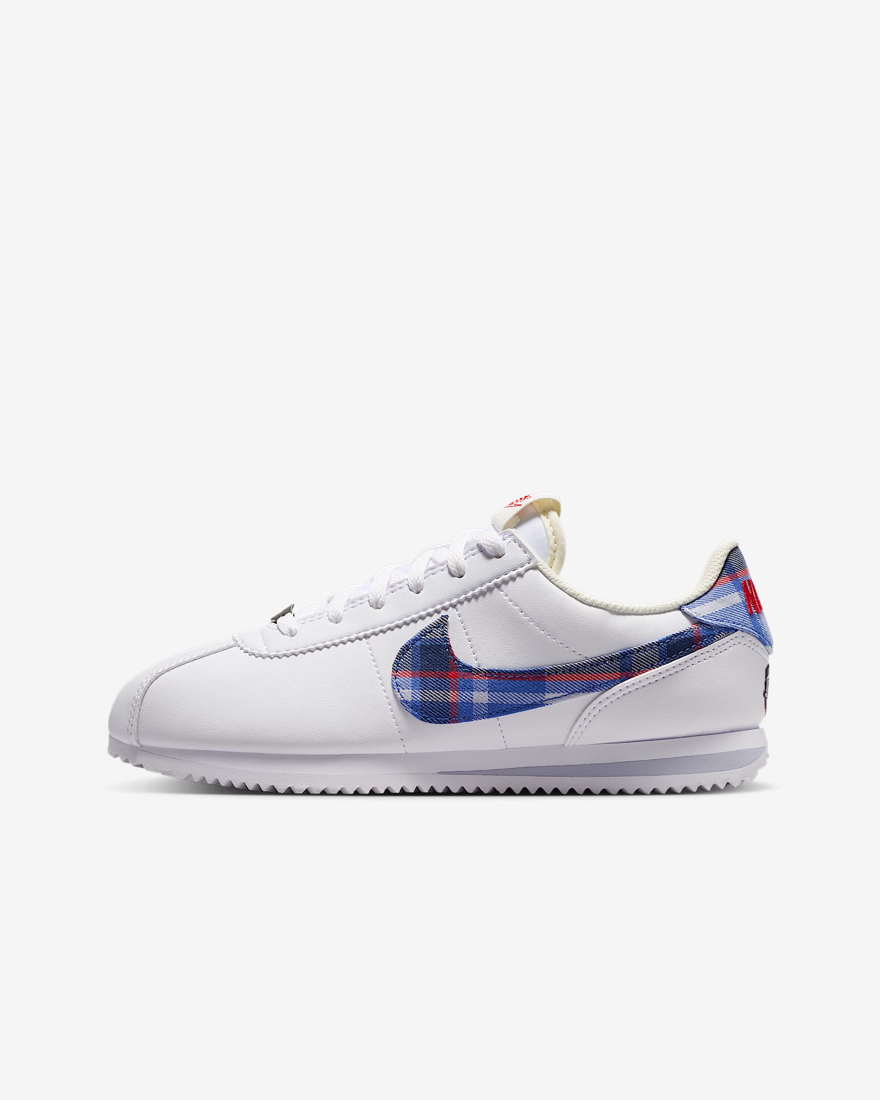 Nike Cortez 大童运动鞋 - 白色/白色/彗星蓝/多色