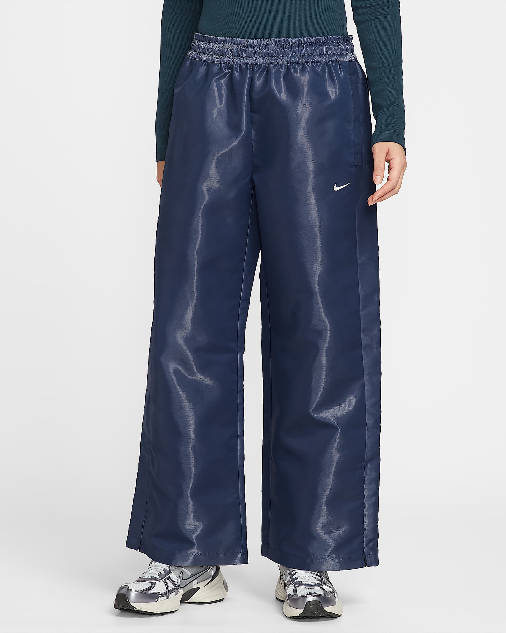 Nike Sportswear Windrunner 女子长裤 - 深藏青/帆白
