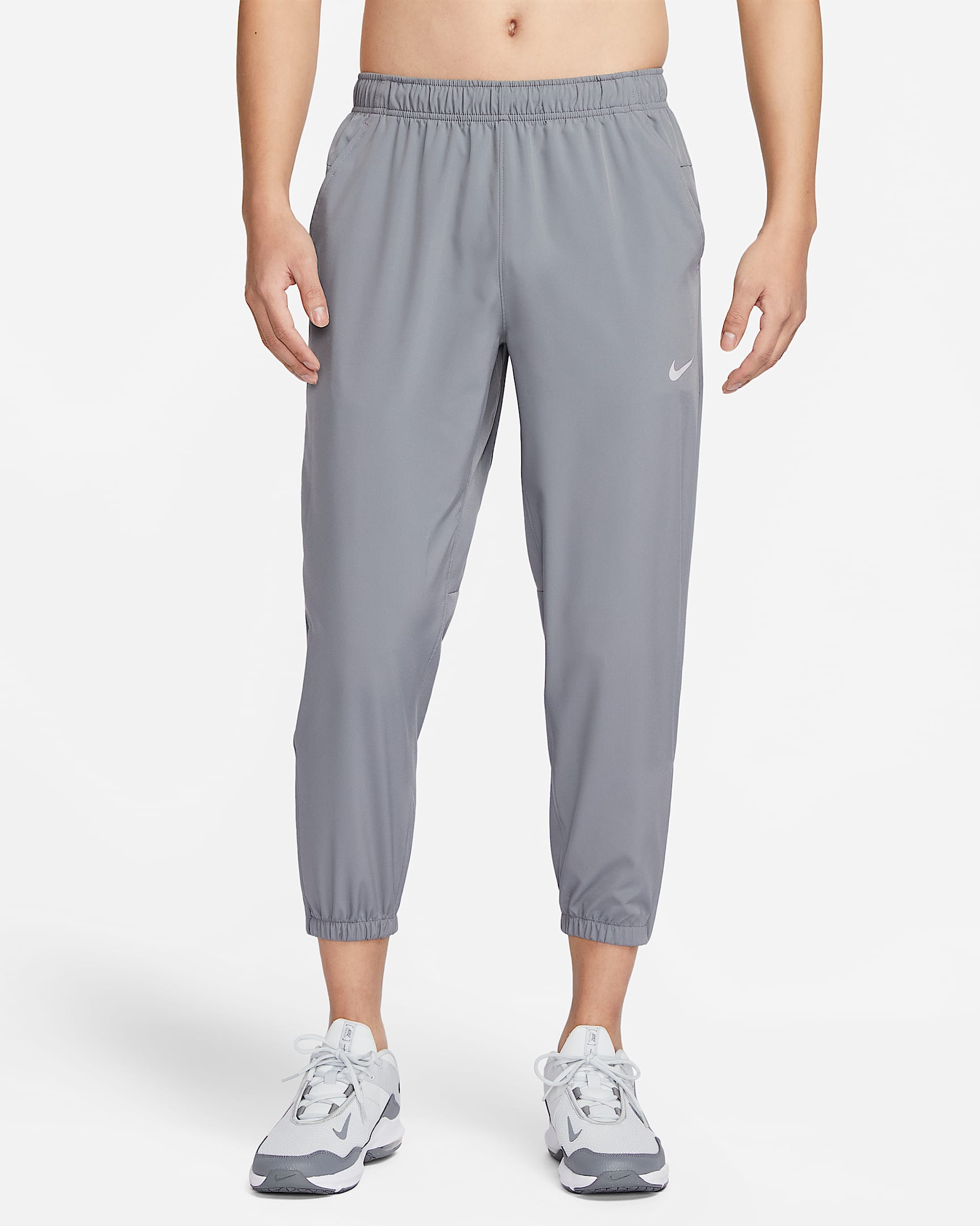 Nike Form Dri-FIT 男子透气速干锥形剪裁百搭长裤 - 烟灰/黑