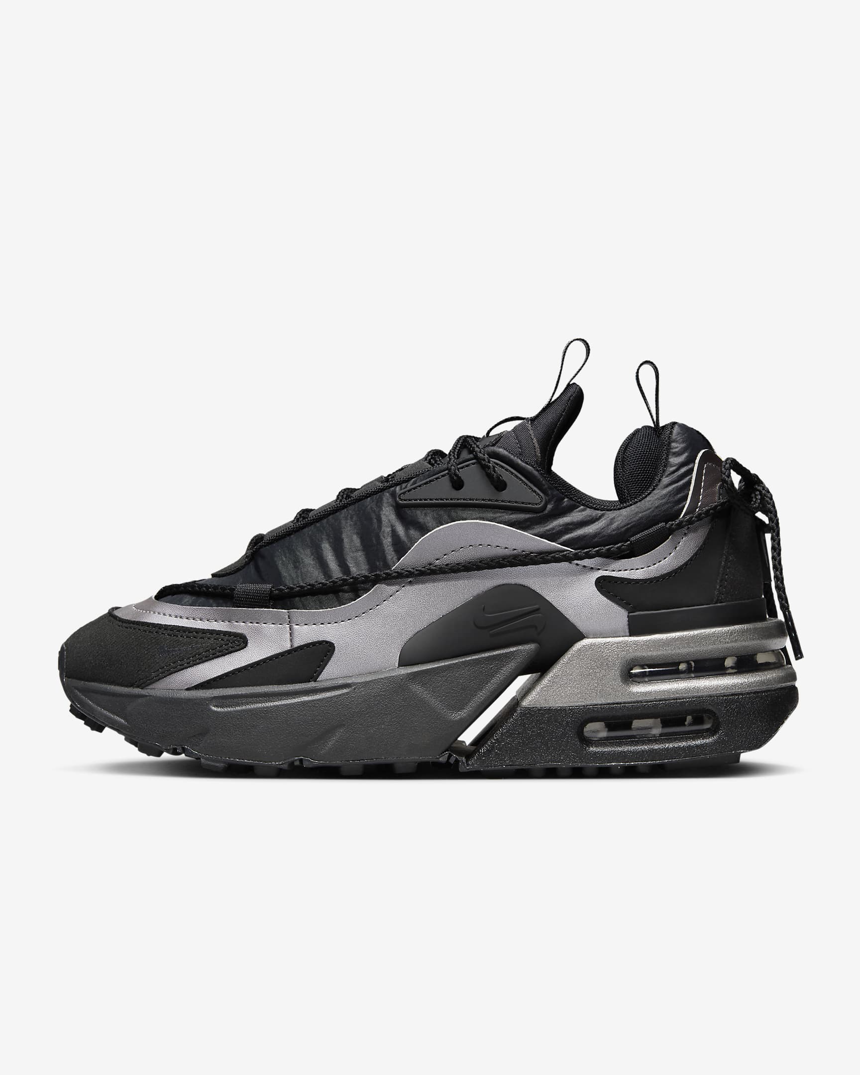 Nike Air Max Furyosa 女子厚底运动鞋 - 黑/煤黑/金属暗灰