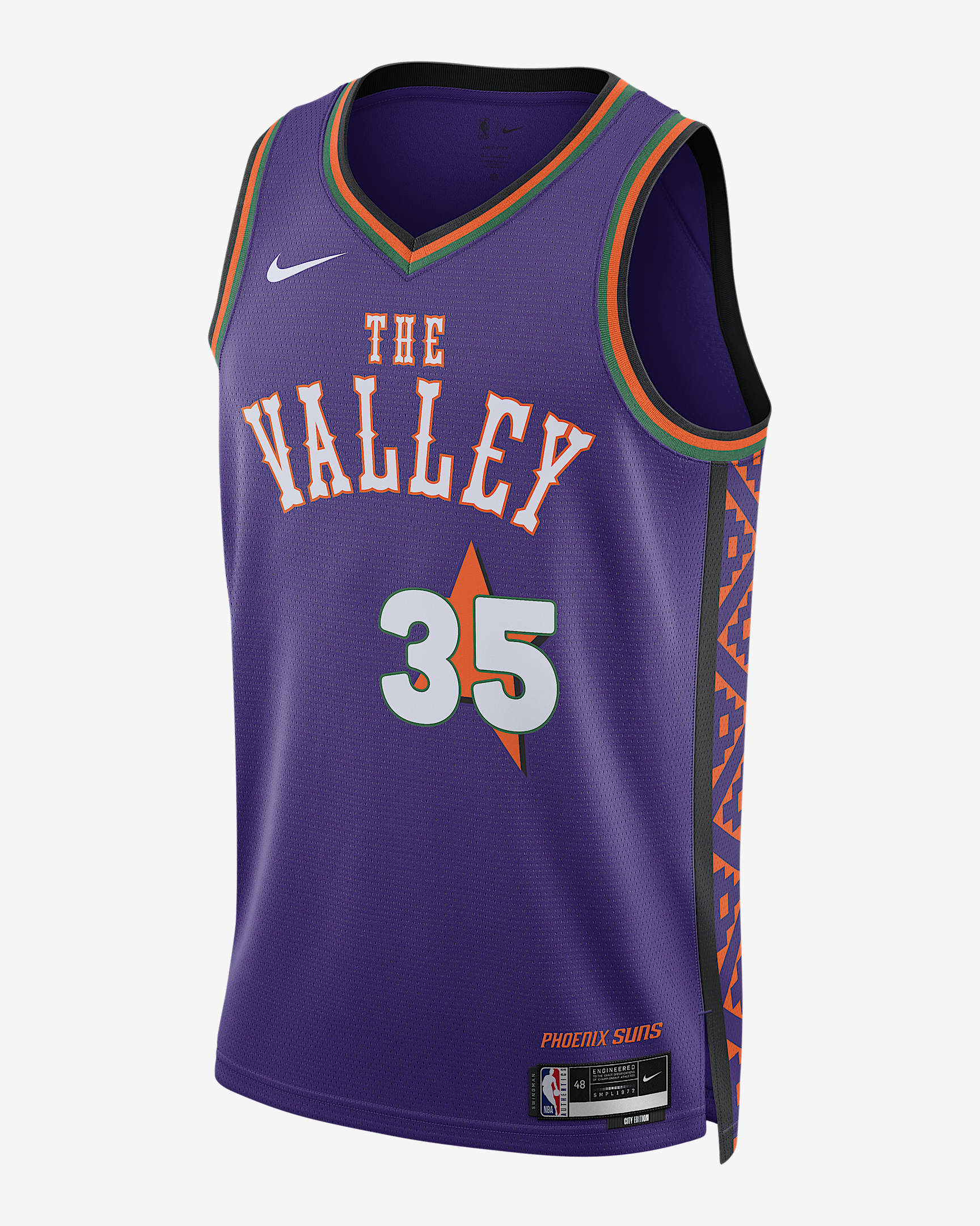 2024/25 赛季菲尼克斯太阳队凯文·杜兰特 (Kevin Durant) City Edition Nike Dri-FIT NBA Swingman Jersey 男子速干球衣 - 全域紫