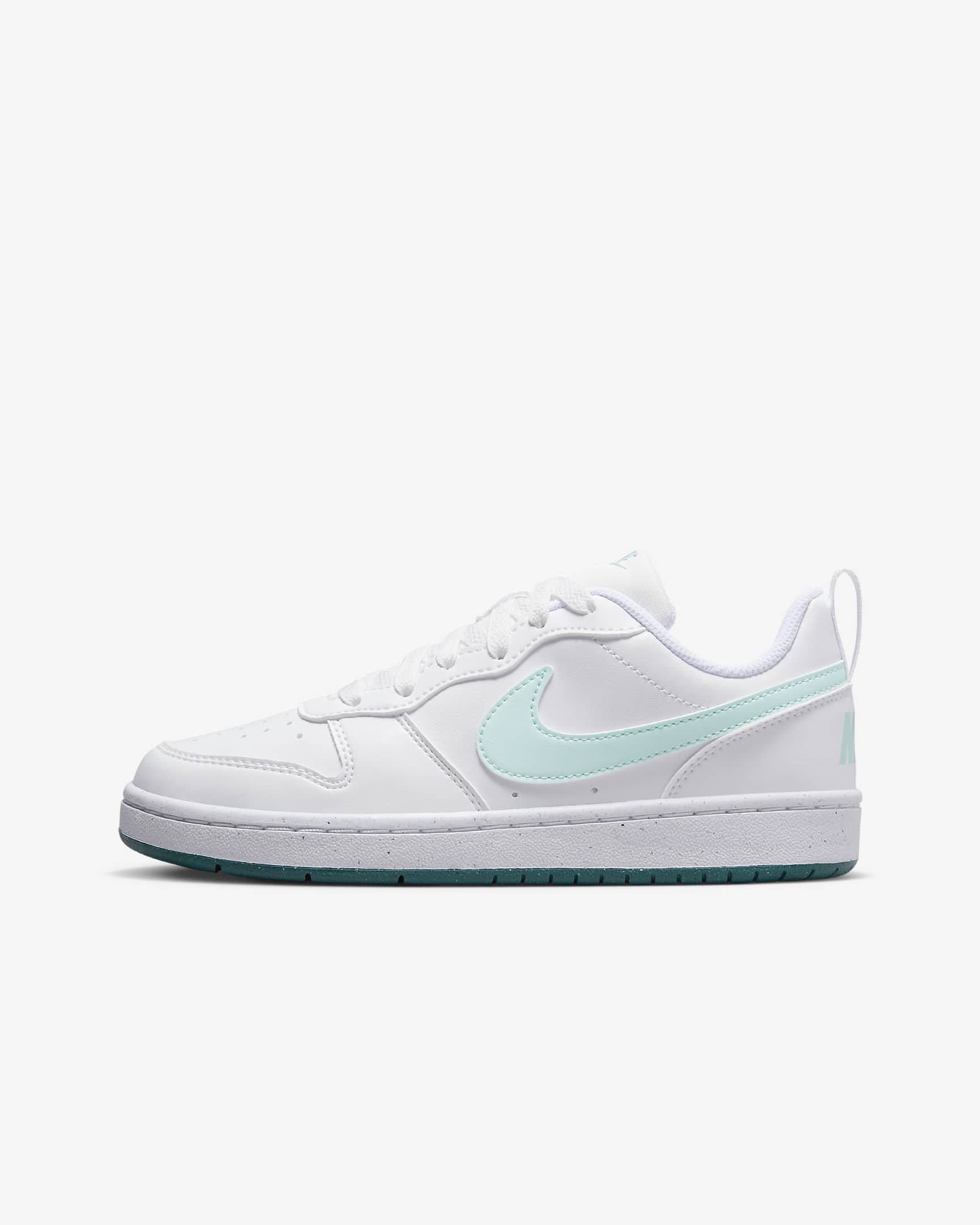 Nike Court Borough Low Recraft 耐克酷菠萝大童运动鞋 - 白色/晶洞水鸭青/冰翡翠绿