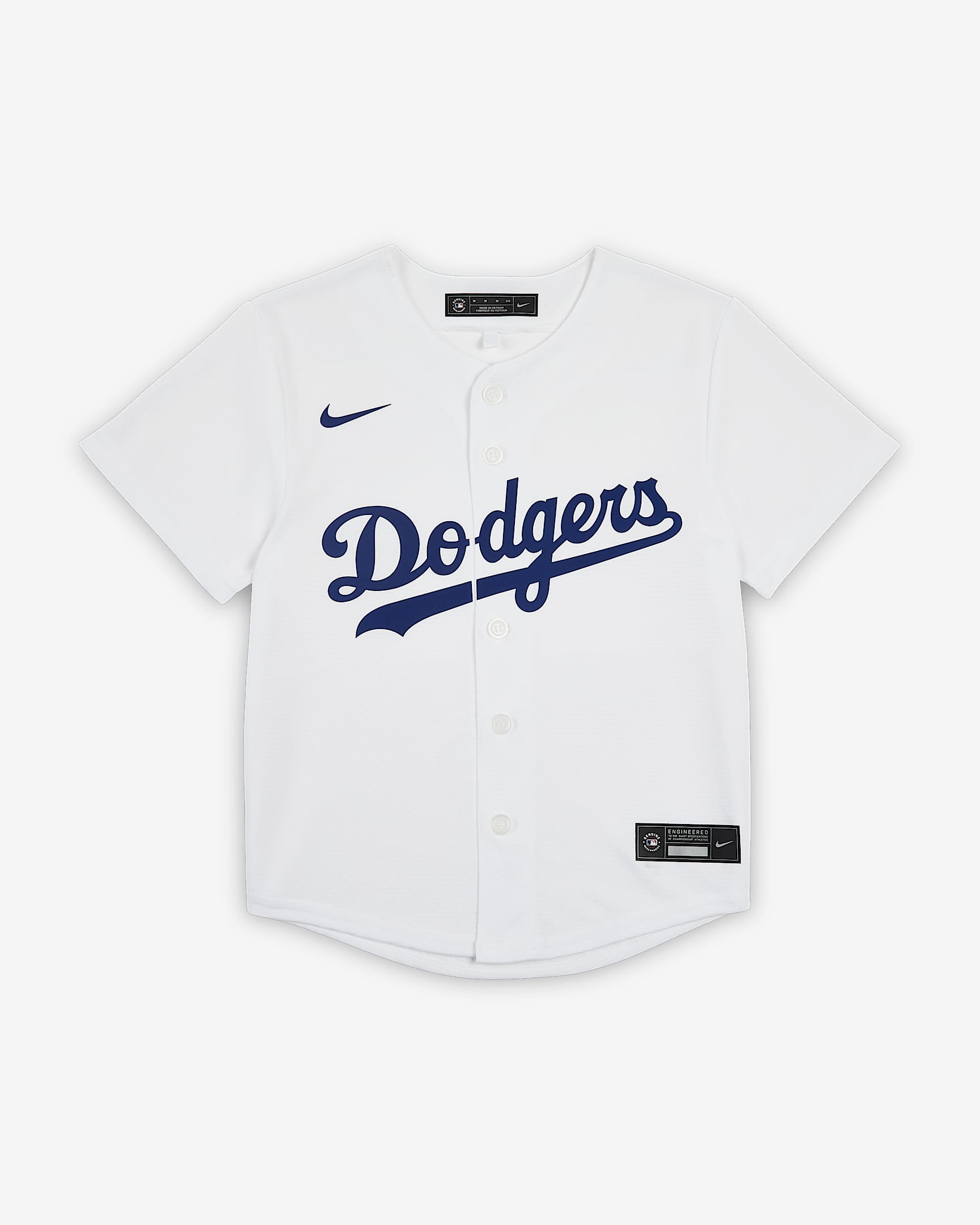 洛杉矶道奇队主场 Nike MLB Jersey 幼童球衣 - 白色