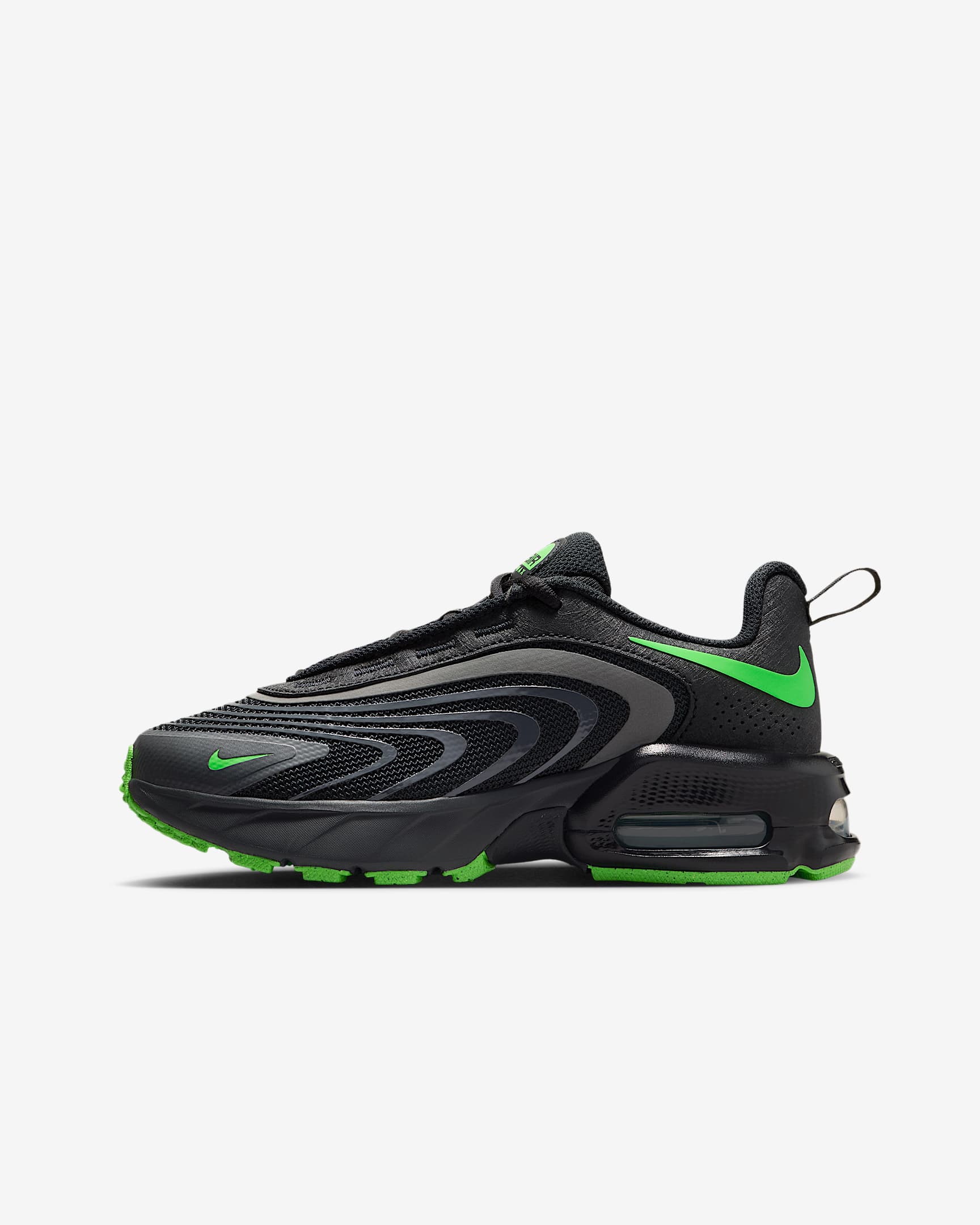 Nike Air Max Fire 大童运动鞋 - 煤黑/黑/冲击绿