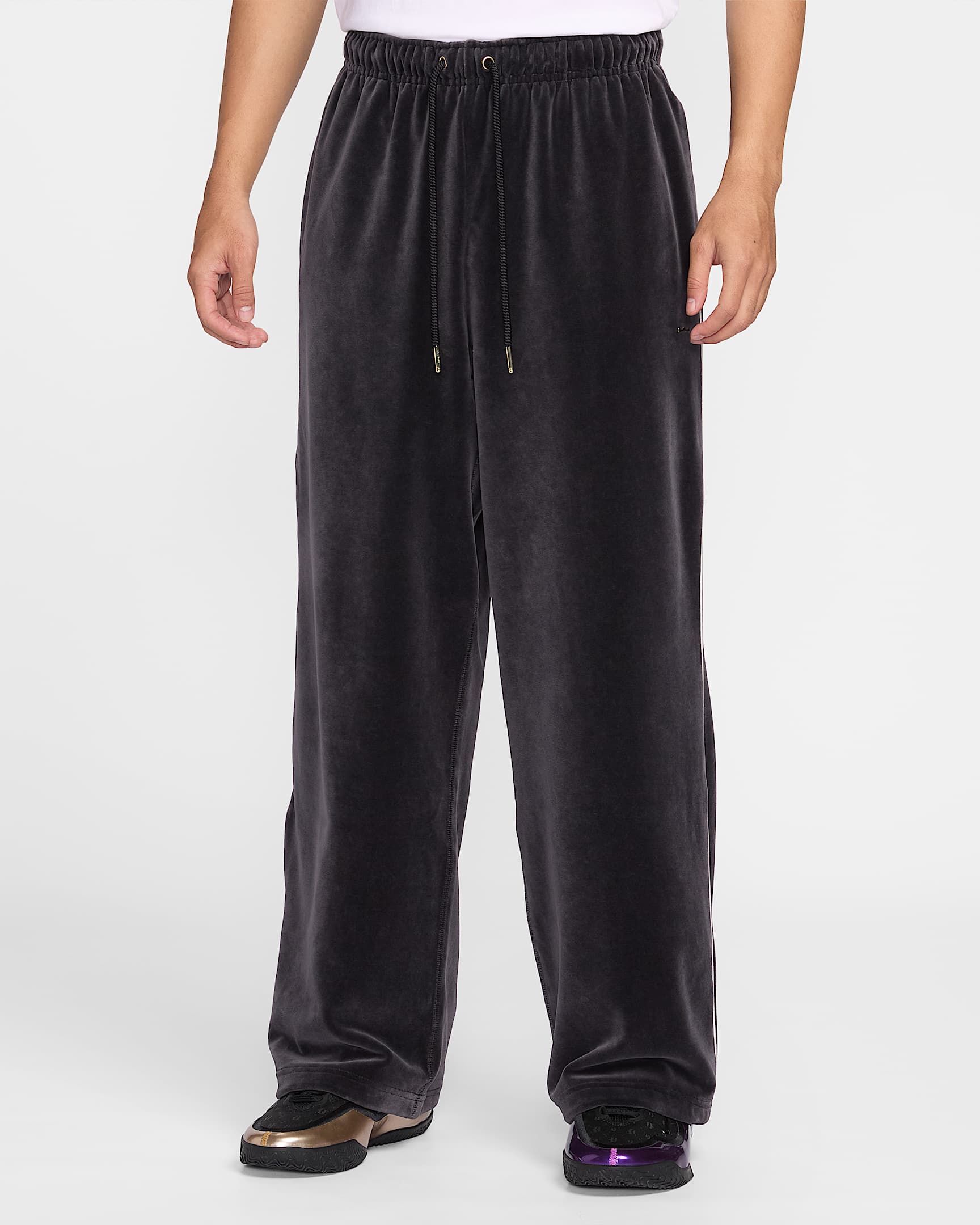 LeBron Nike 詹姆斯男子加绒长裤 - 黑