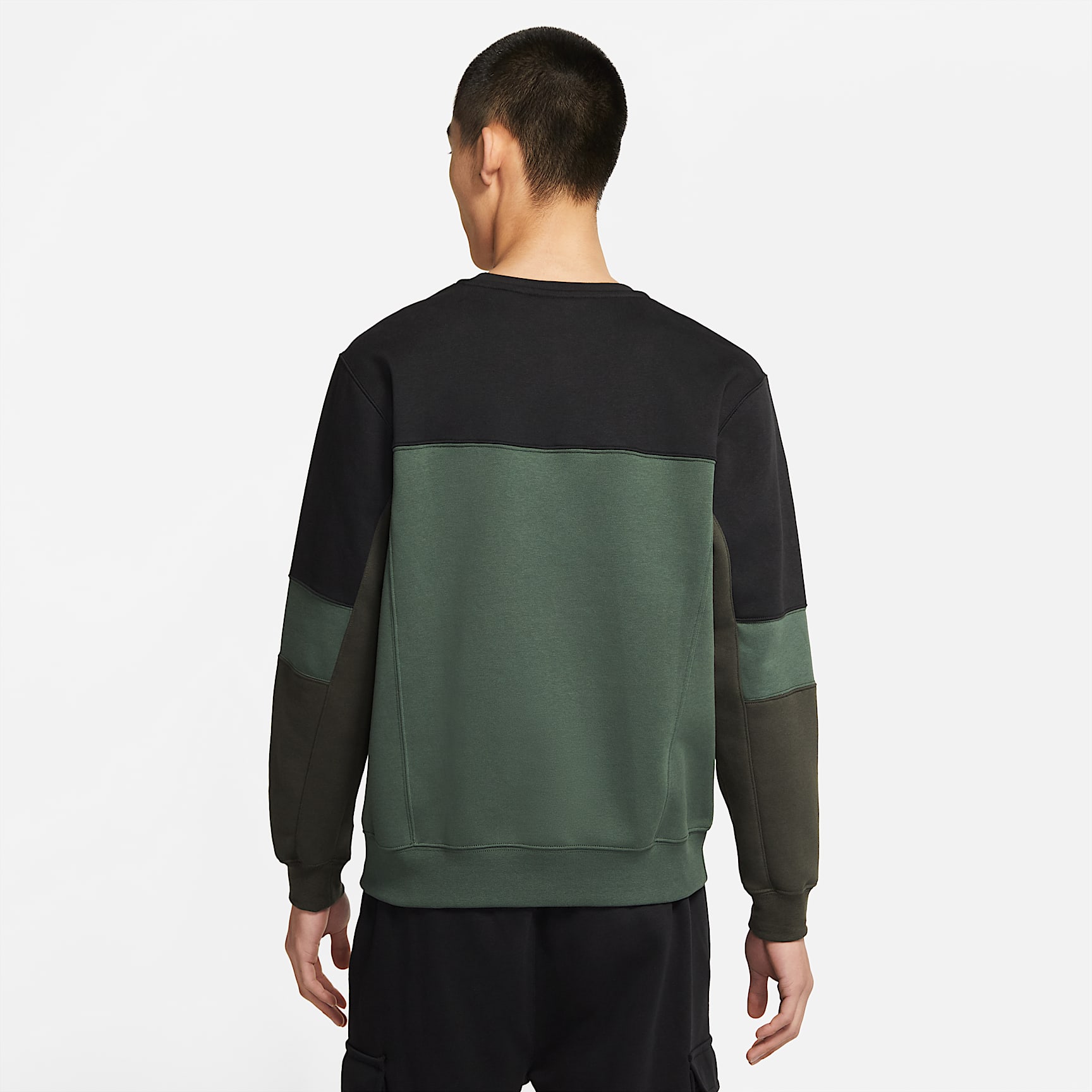 Nike Sportswear 男子圆领上衣 - 黑/银河绿/红杉绿/红杉绿