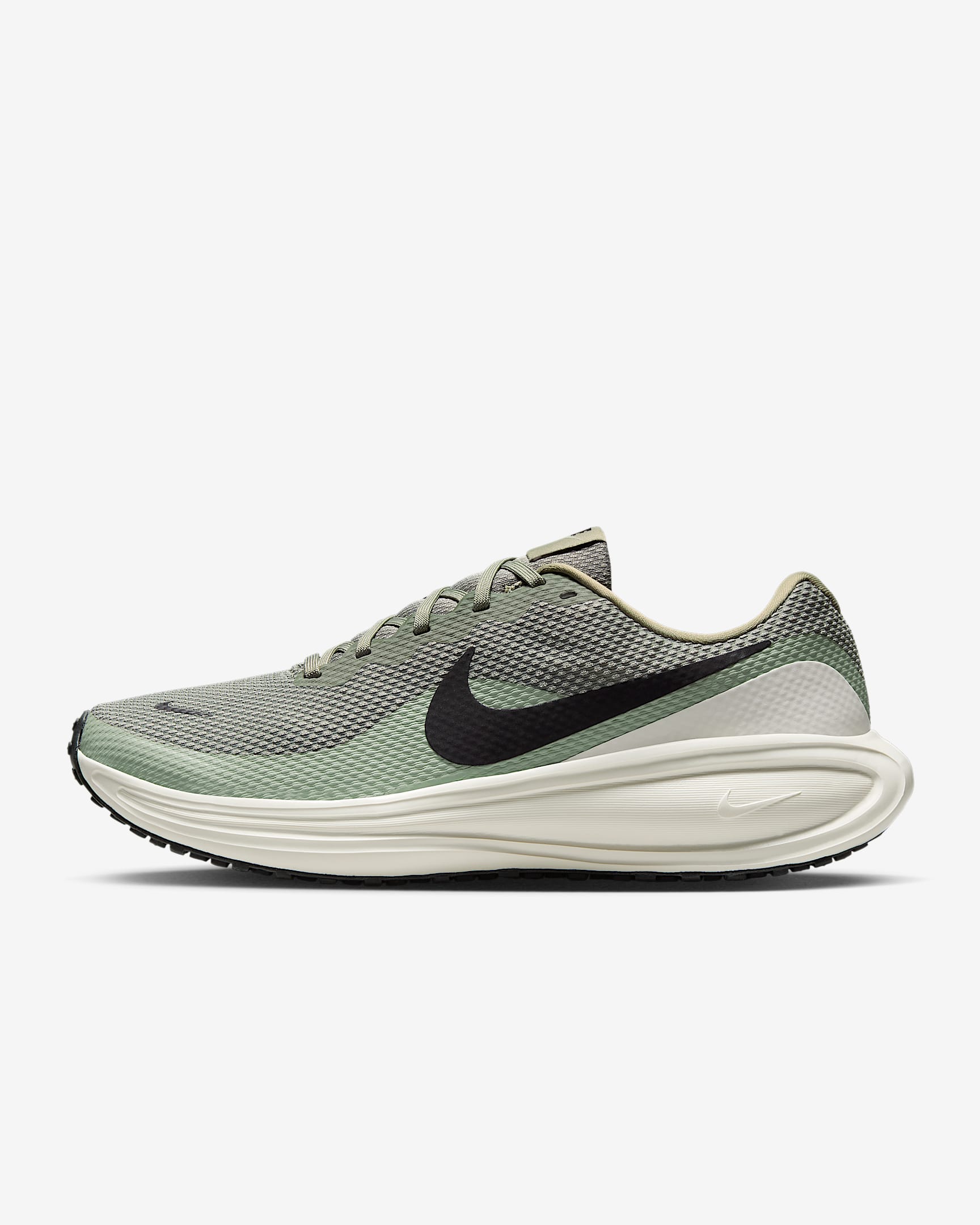 Nike Revolution 8 男子公路跑步鞋 - 浅军绿/地平线绿/幻影灰白/黑