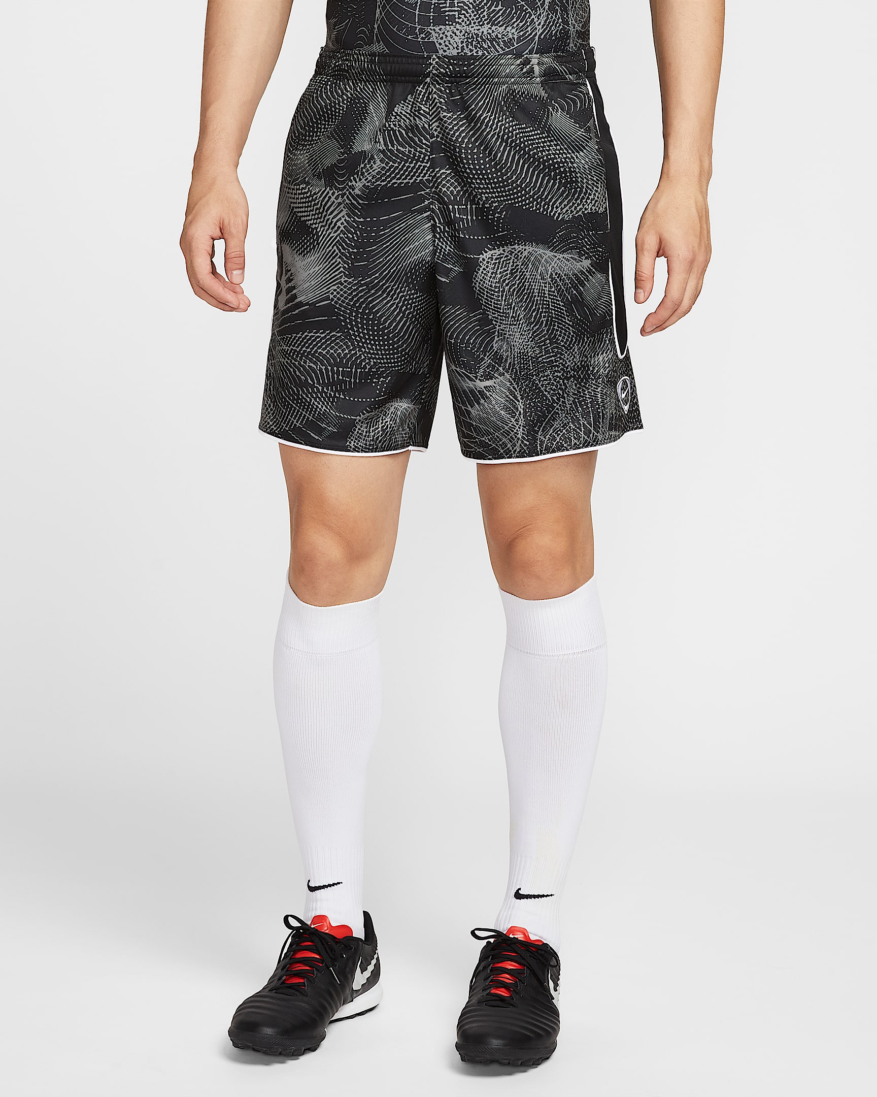 Nike Academy+ Dri-FIT 男子速干足球短裤 - 煤黑/黑/白色/白色