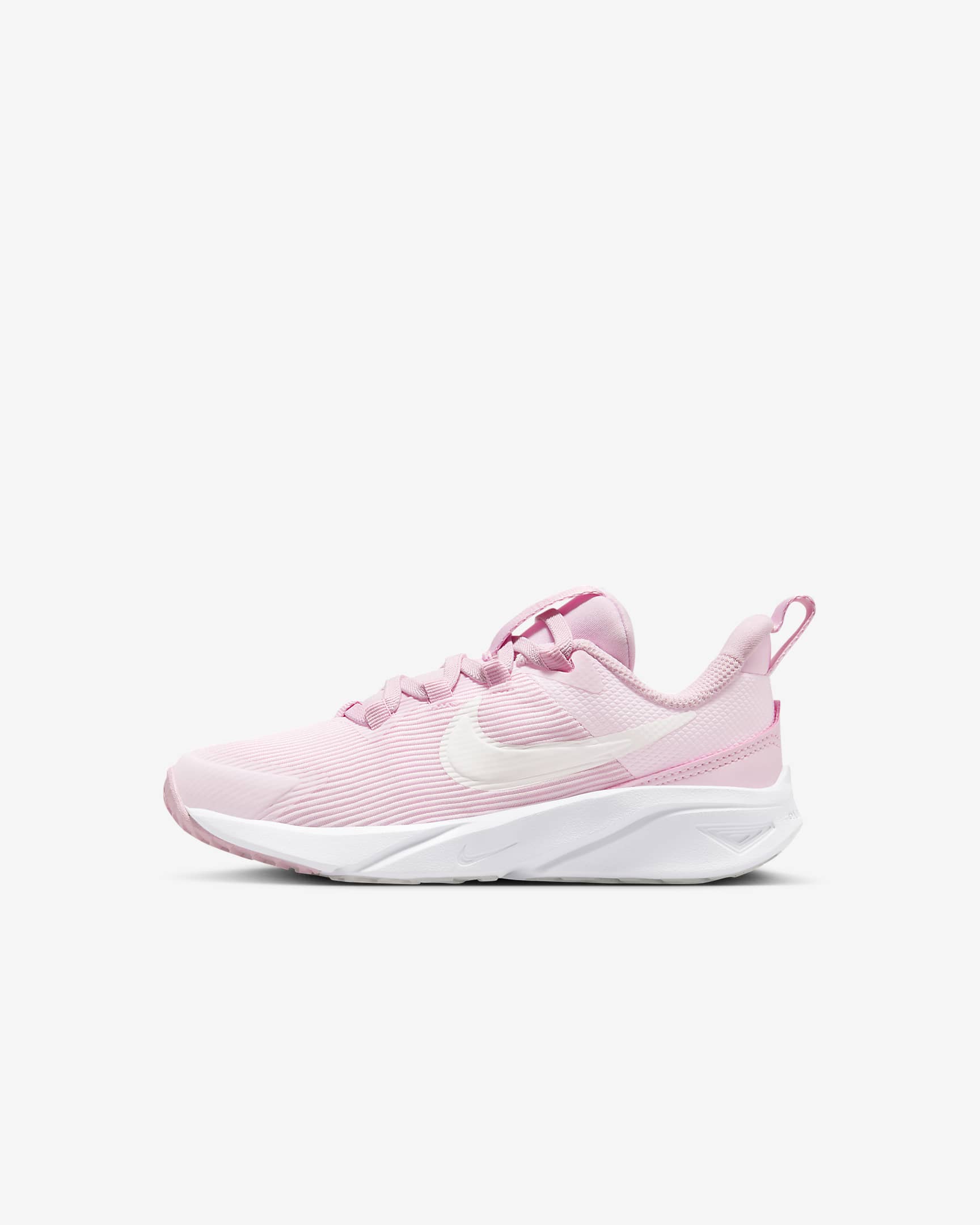 Nike Star Runner 4 幼童透气免系鞋带运动鞋 - 泡沫粉/白色/山峰白