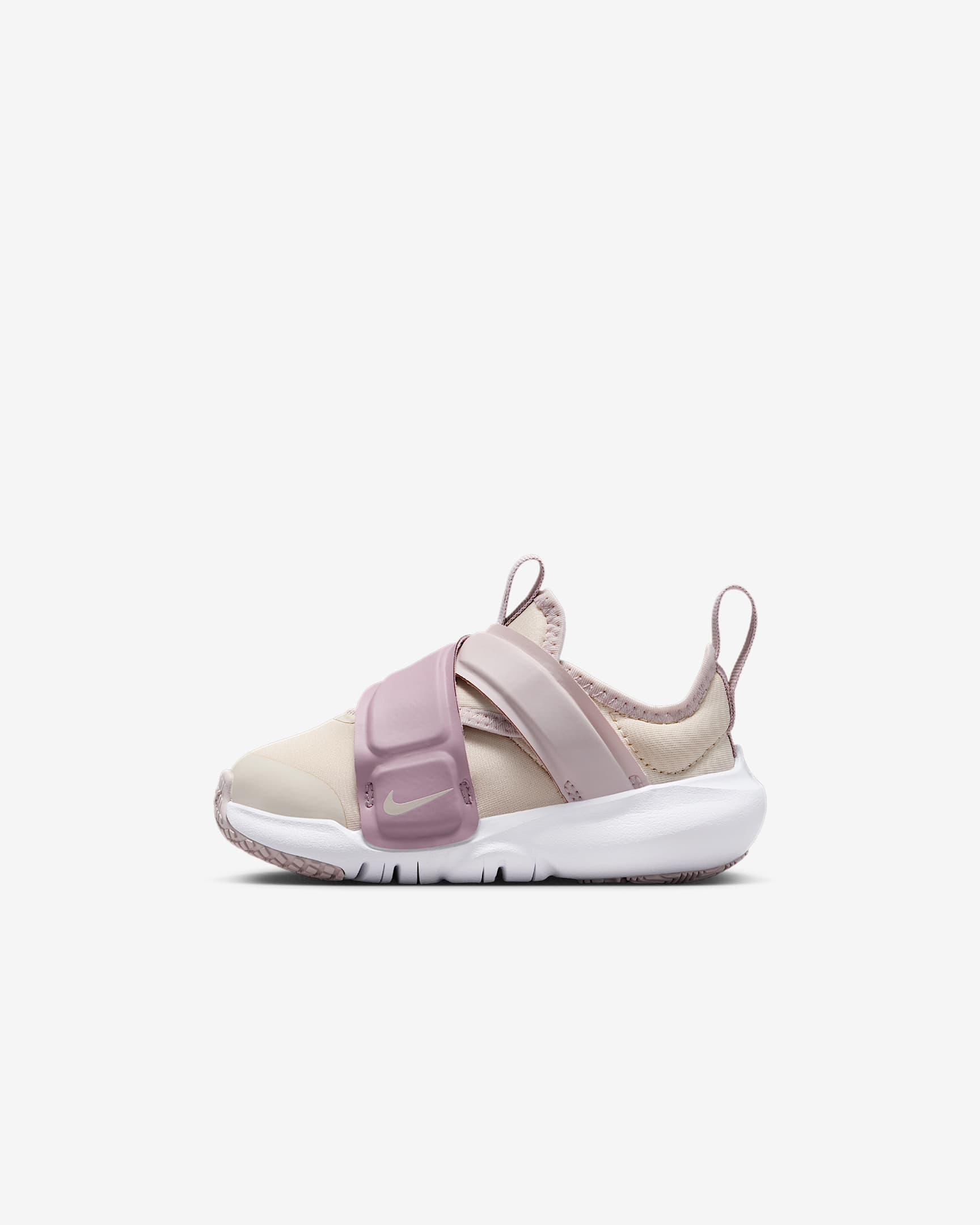 Nike Flex Advance 耐克小飞碟婴童易穿脱运动鞋 - 雾紫红/灰紫/白色/浅土褐