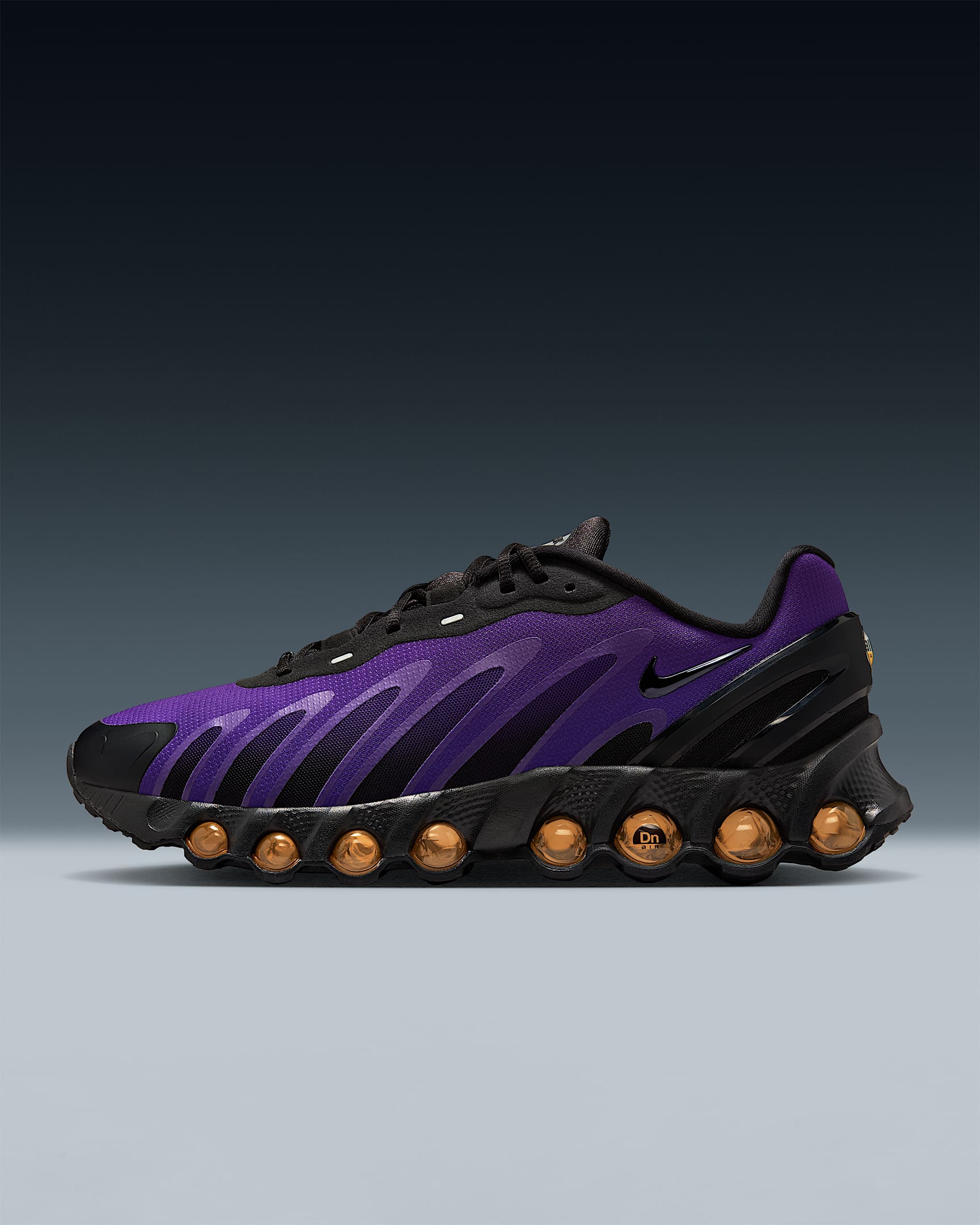 Nike Air Max Dn8 男子运动鞋 - 黑/耀眼靛紫/荷兰橙/热情紫