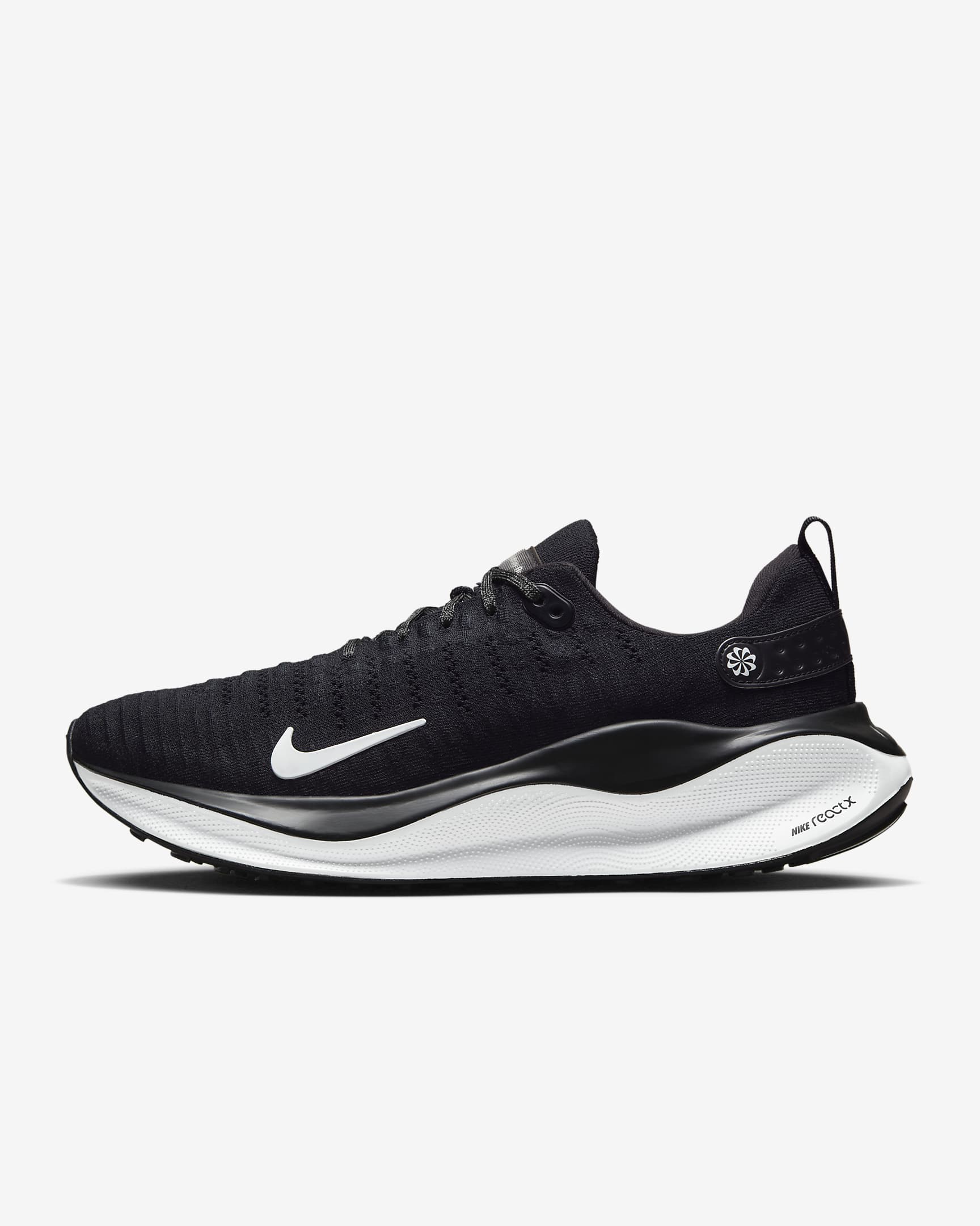 Nike InfinityRN 4 男子公路跑步鞋 - 黑/暗灰/白色