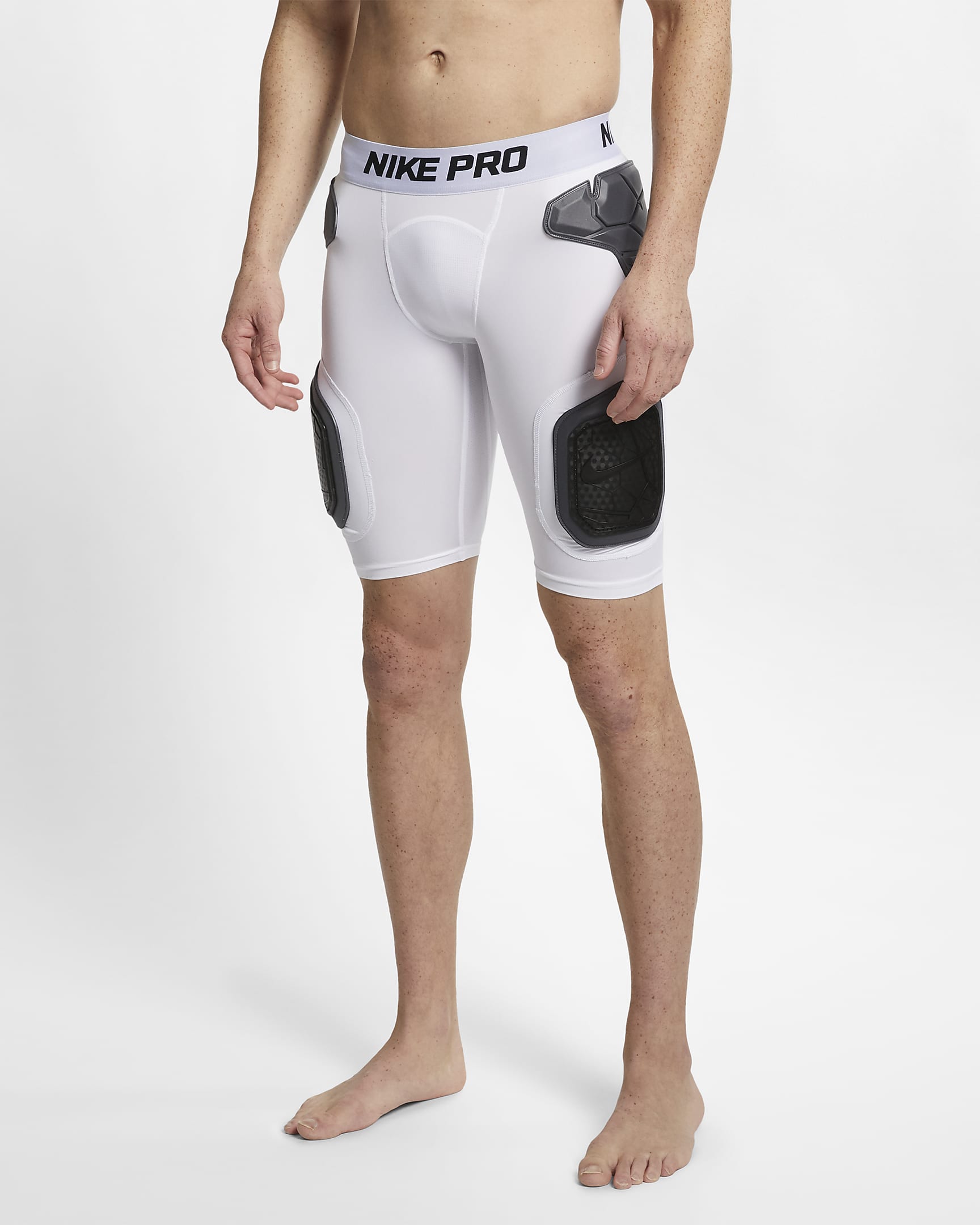 Nike Pro HyperStrong 男子透气速干训练短裤 - 白色/黑
