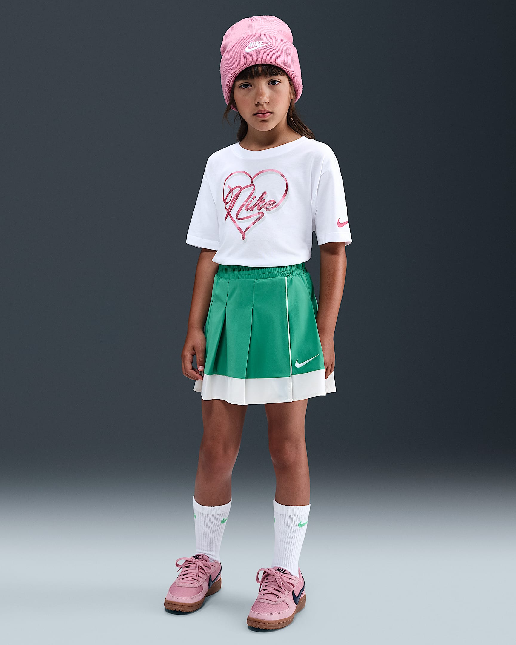 Nike 幼童梭织半身裙 - 体育场绿