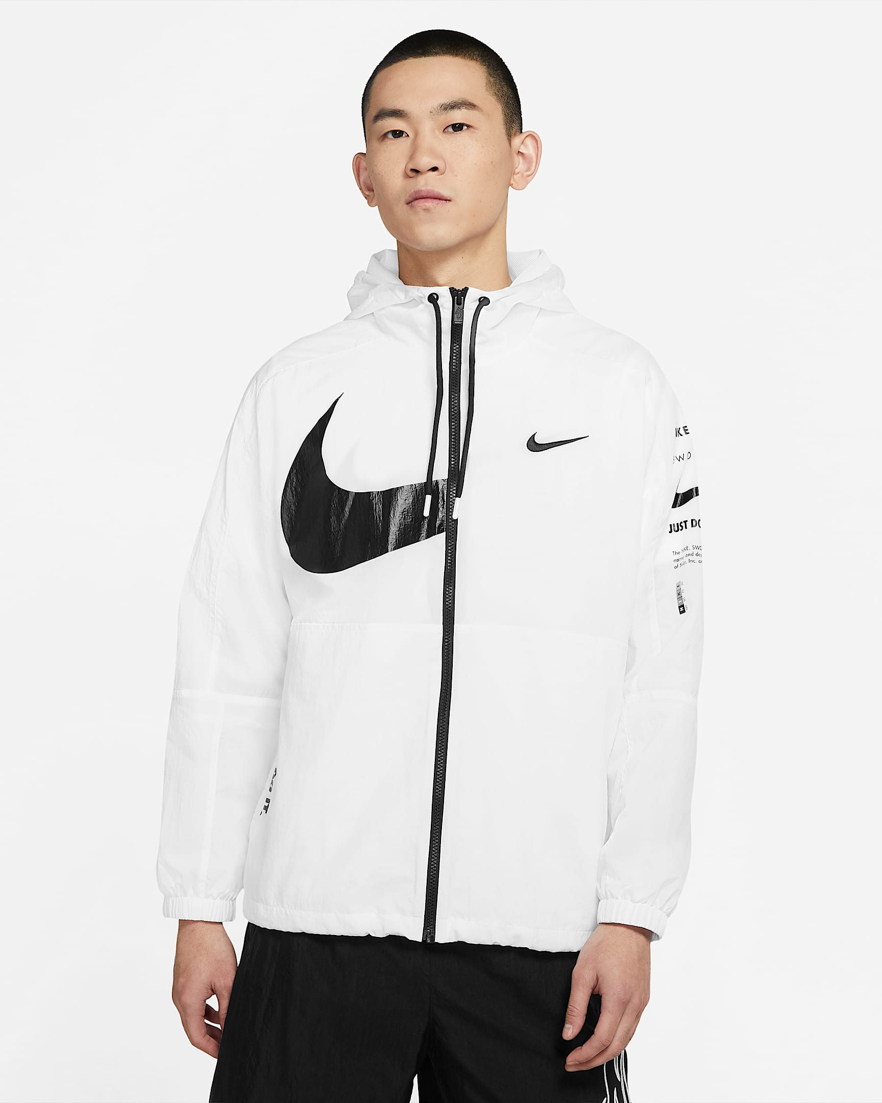 Nike Sportswear Swoosh 男子连帽梭织夹克 - 白色