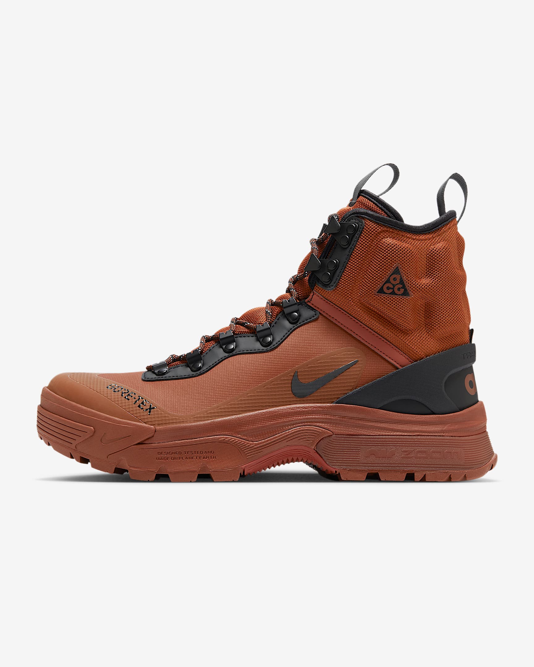 Nike ACG Air Zoom Gaiadome GORE-TEX 男子运动鞋户外徒步 - 浅黄褐/火星石赤红/苔木棕色/黑