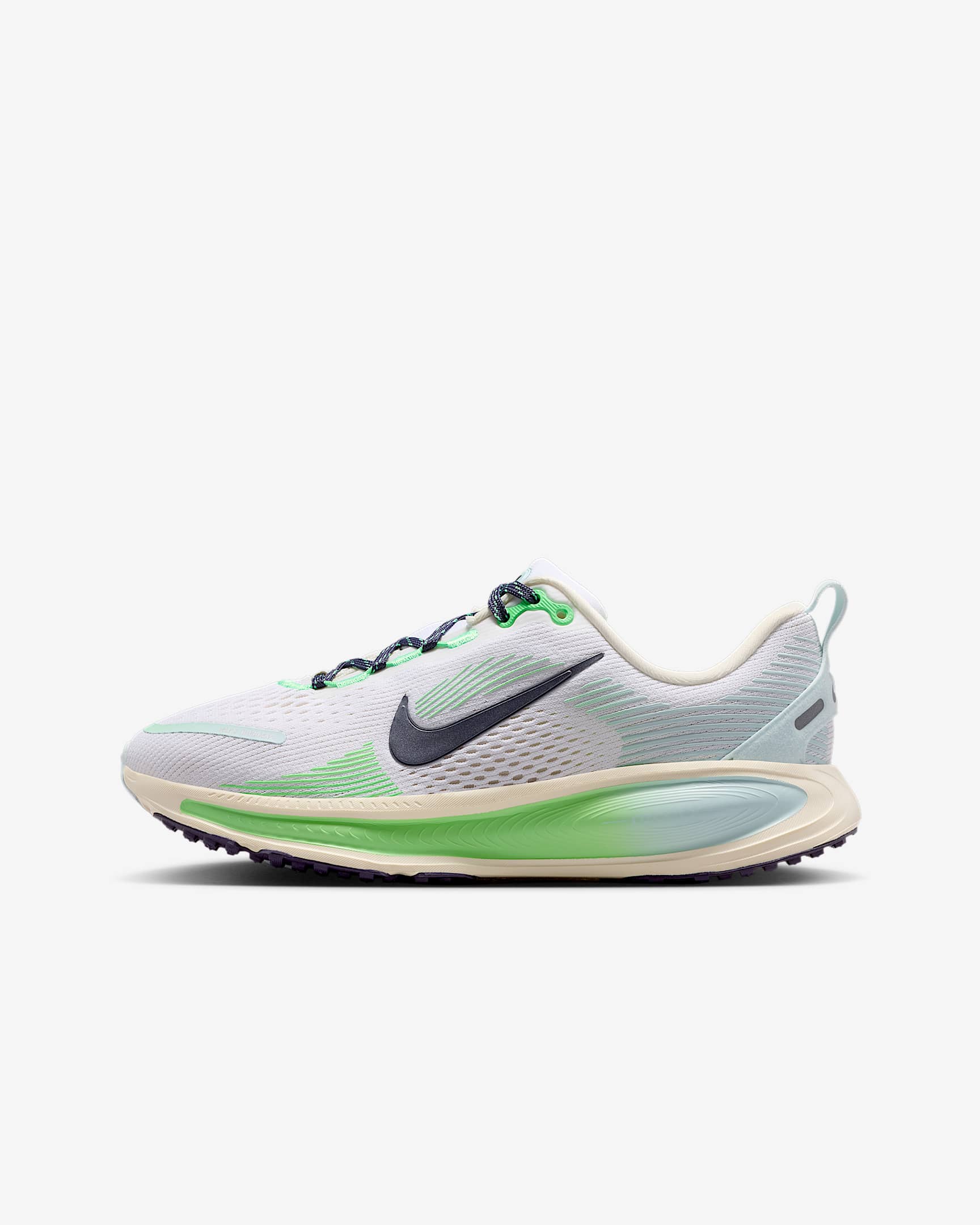 Nike Vomero 18 耐克小迈柔大童公路跑步鞋 - 白色/珍珠灰/梦幻绿/乌紫