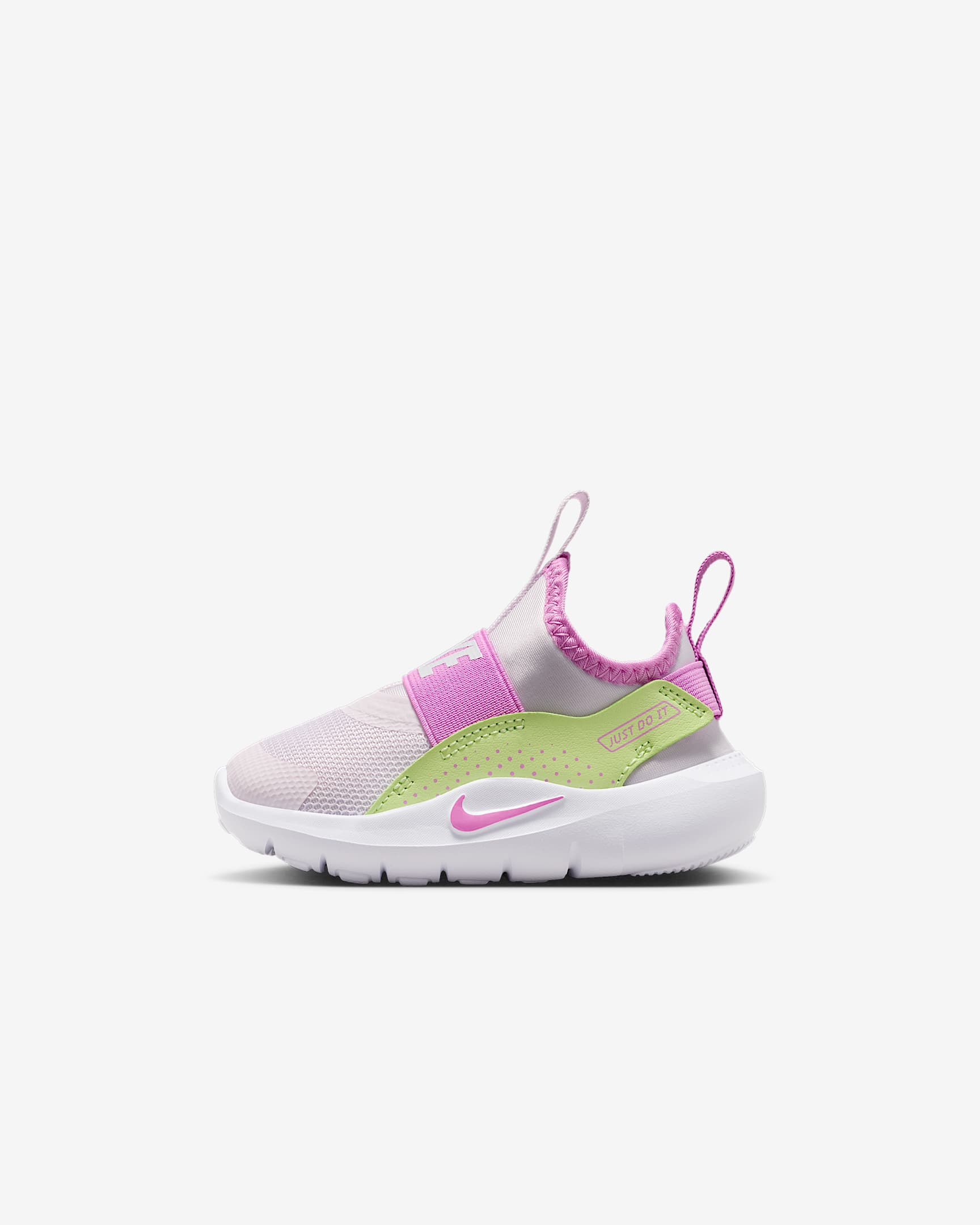 Nike Flex Runner 4 婴童一脚蹬运动鞋 - 浅紫罗兰/浅柠色/白色/浅品红