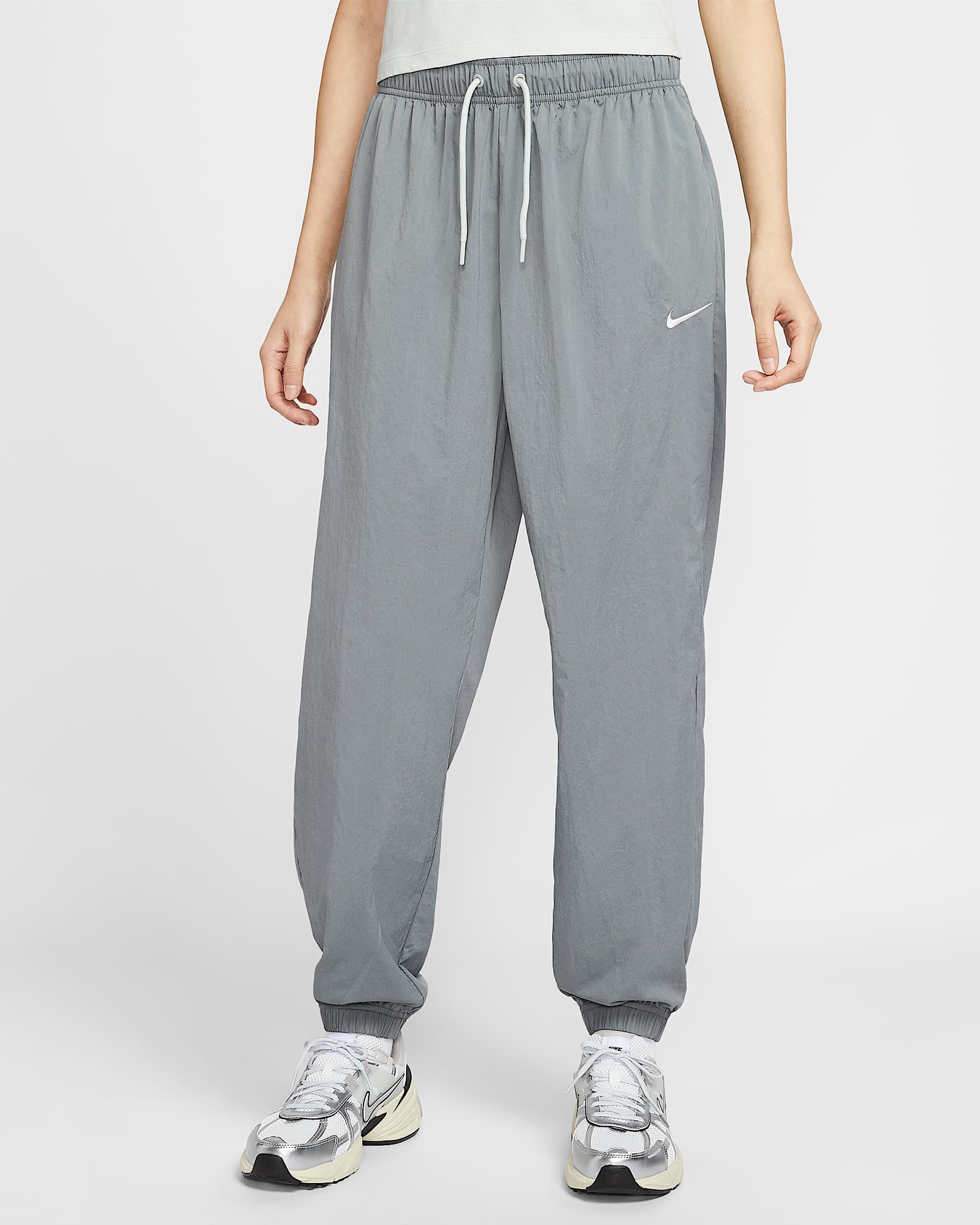 Nike Sportswear 女子梭织长裤 - 雾灰