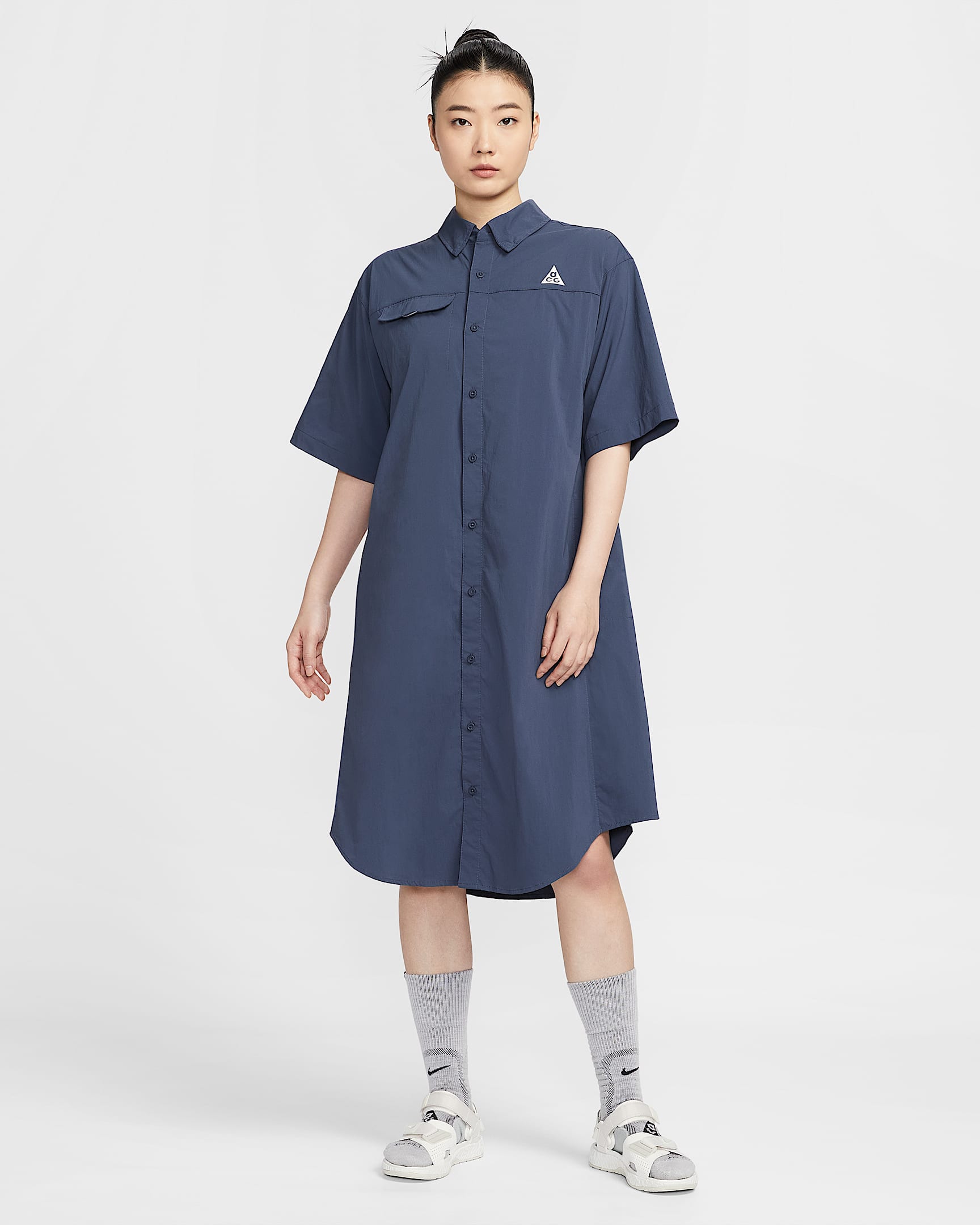 Nike ACG "Orb Weaver" Dri-FIT ADV 女子防晒速干连衣裙 - 闪电蓝/绣球花紫/山峰白