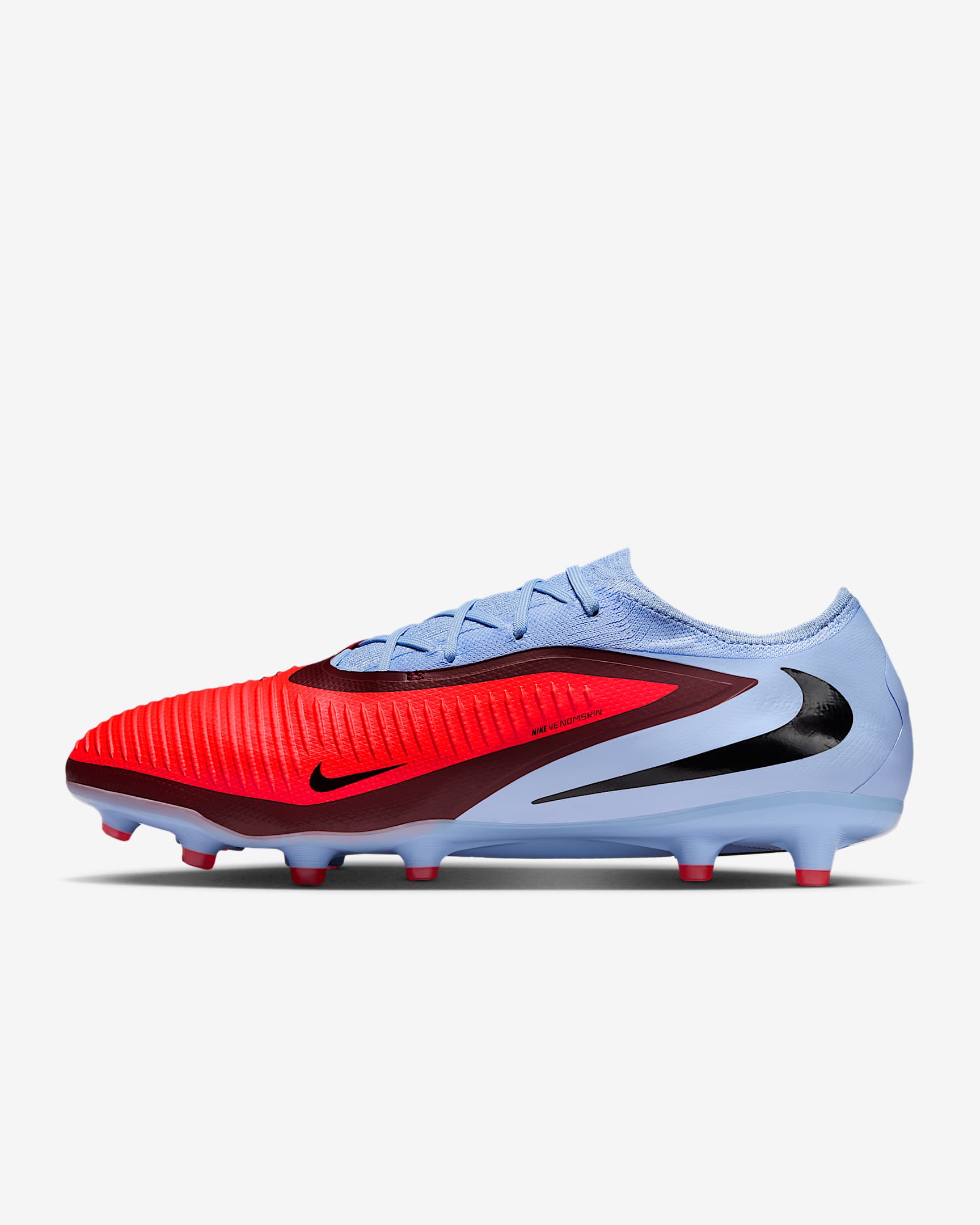 Nike Phantom 6 Low Pro 耐克暗煞系列 AG 男/女人造草地低帮足球鞋 - 浅宝石蓝/亮深红