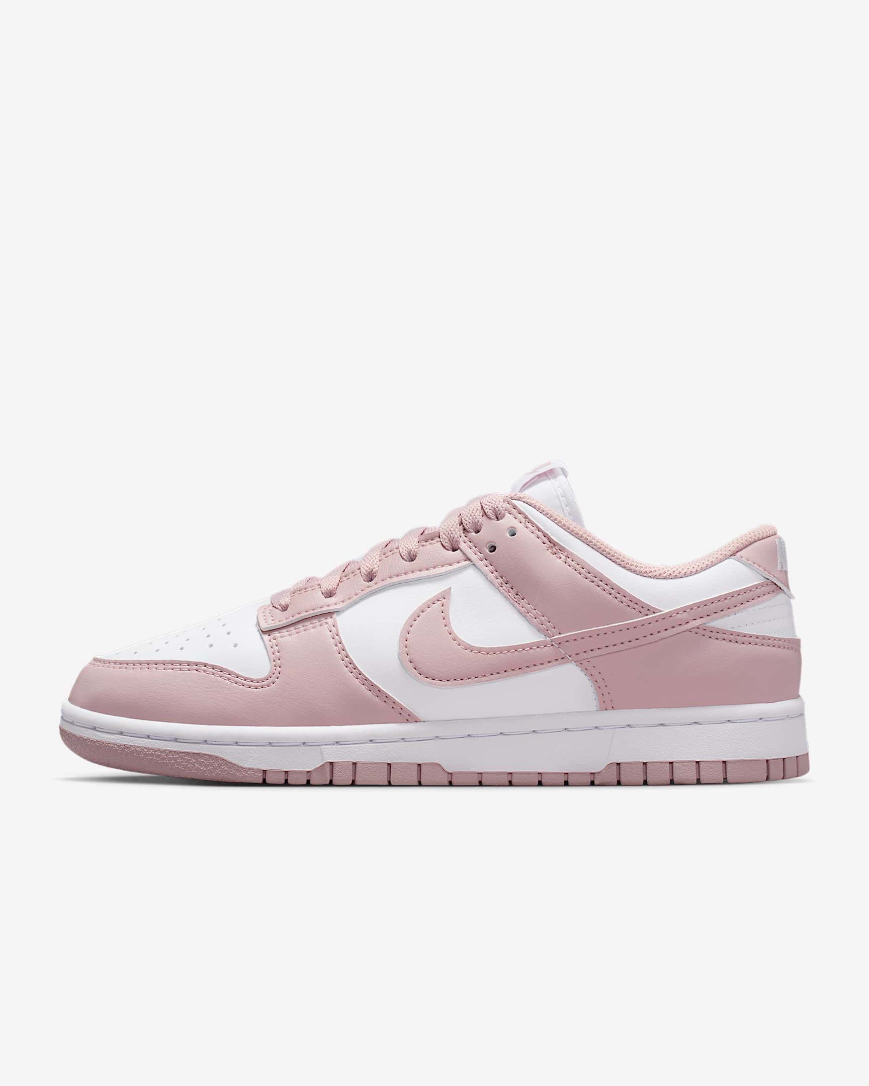 Nike Dunk Low 女子运动鞋 - 白色/白色/微粒玫瑰红