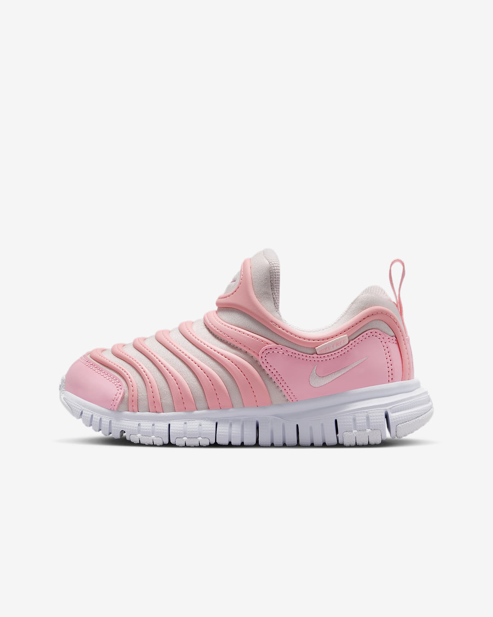 Nike Dynamo Free 耐克毛毛虫幼童易穿脱运动鞋 - 中柔粉/白色/珍珠粉